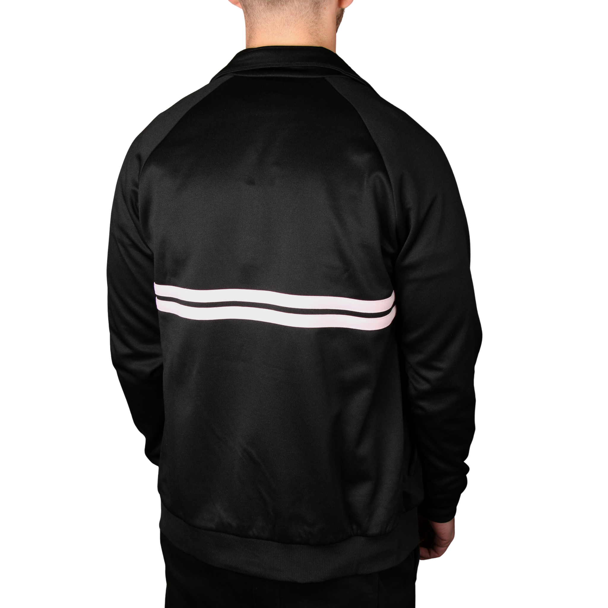 Mens Sergio Tacchini Black/Light Lilac Dallas Track Top