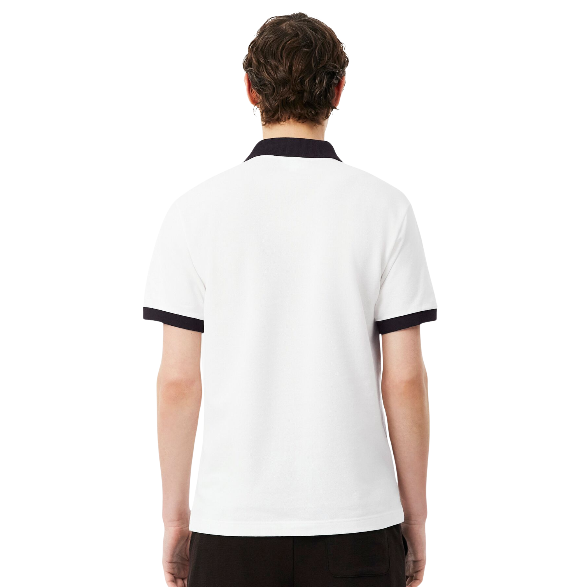 Mens Lacoste Flour/Buffalo Contrast Collar S/s Polo