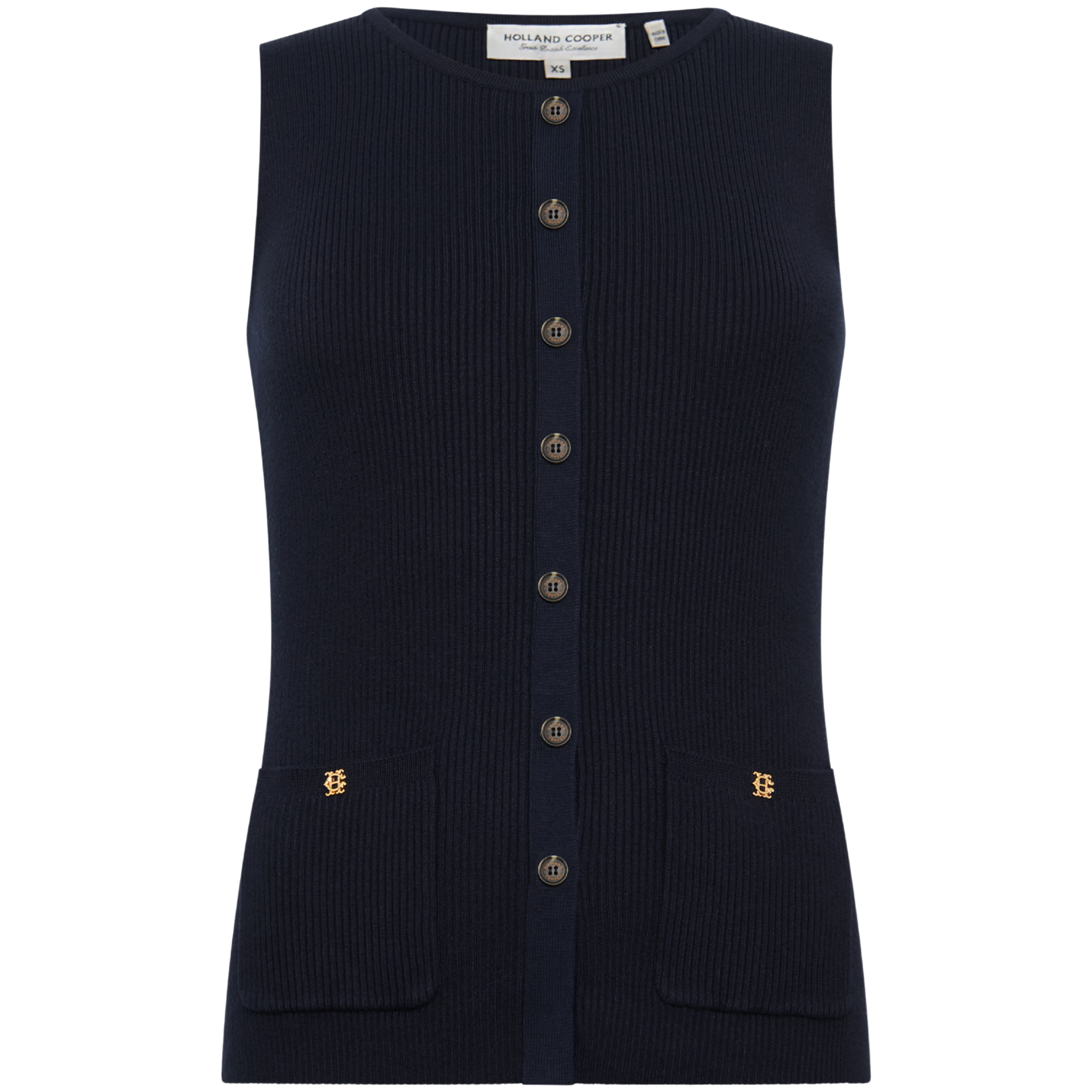 Womens Holland Cooper Ink Navy Aubrey Knitted Tank