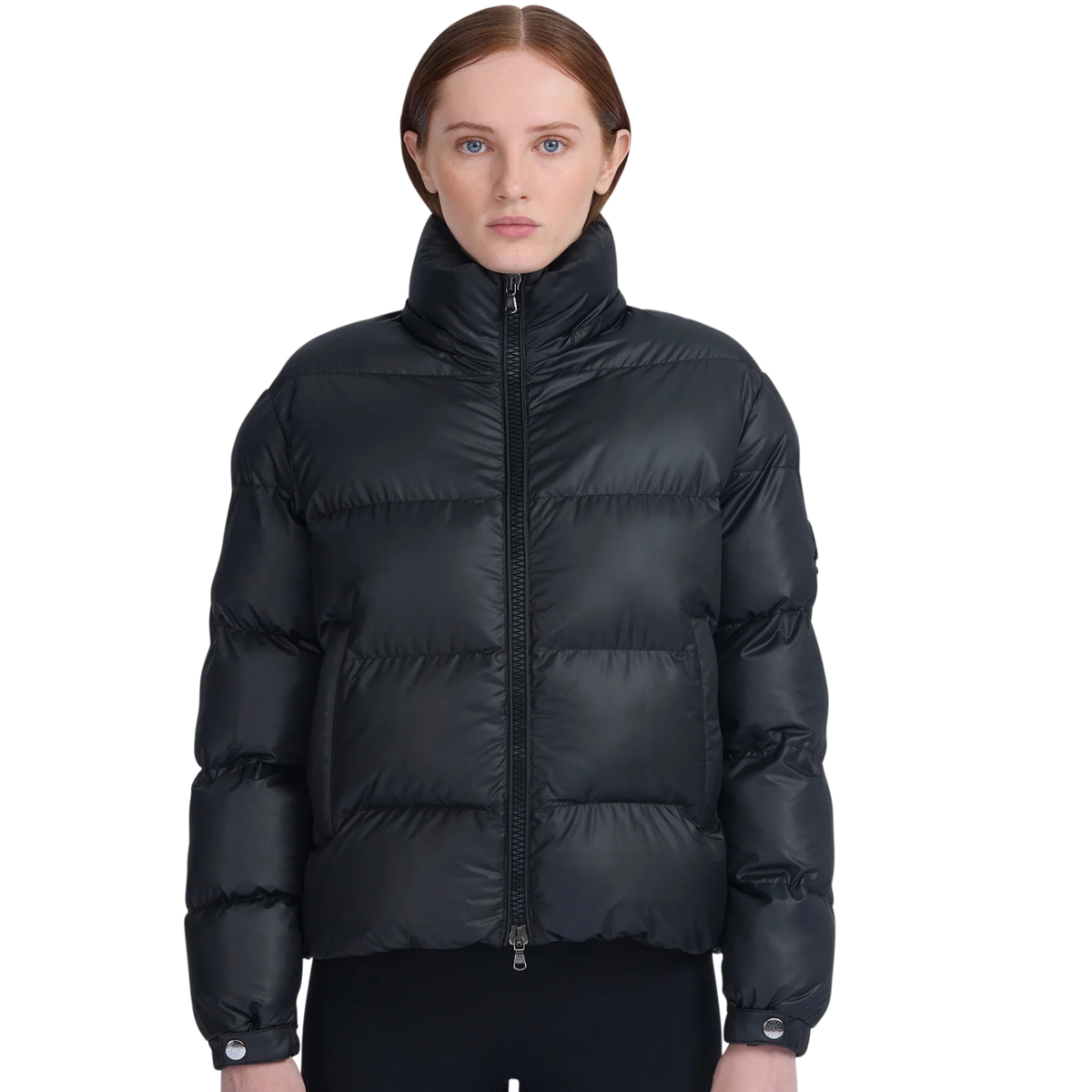 Womens Sandbanks Black/Gold Aurora Puffer Jacket