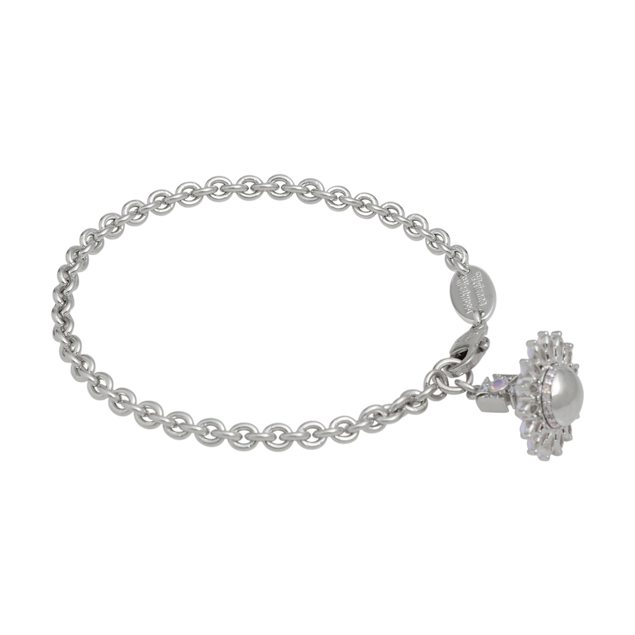 Vivienne Westwood Platinum/Milky Pink CZ Jordana Bracelet