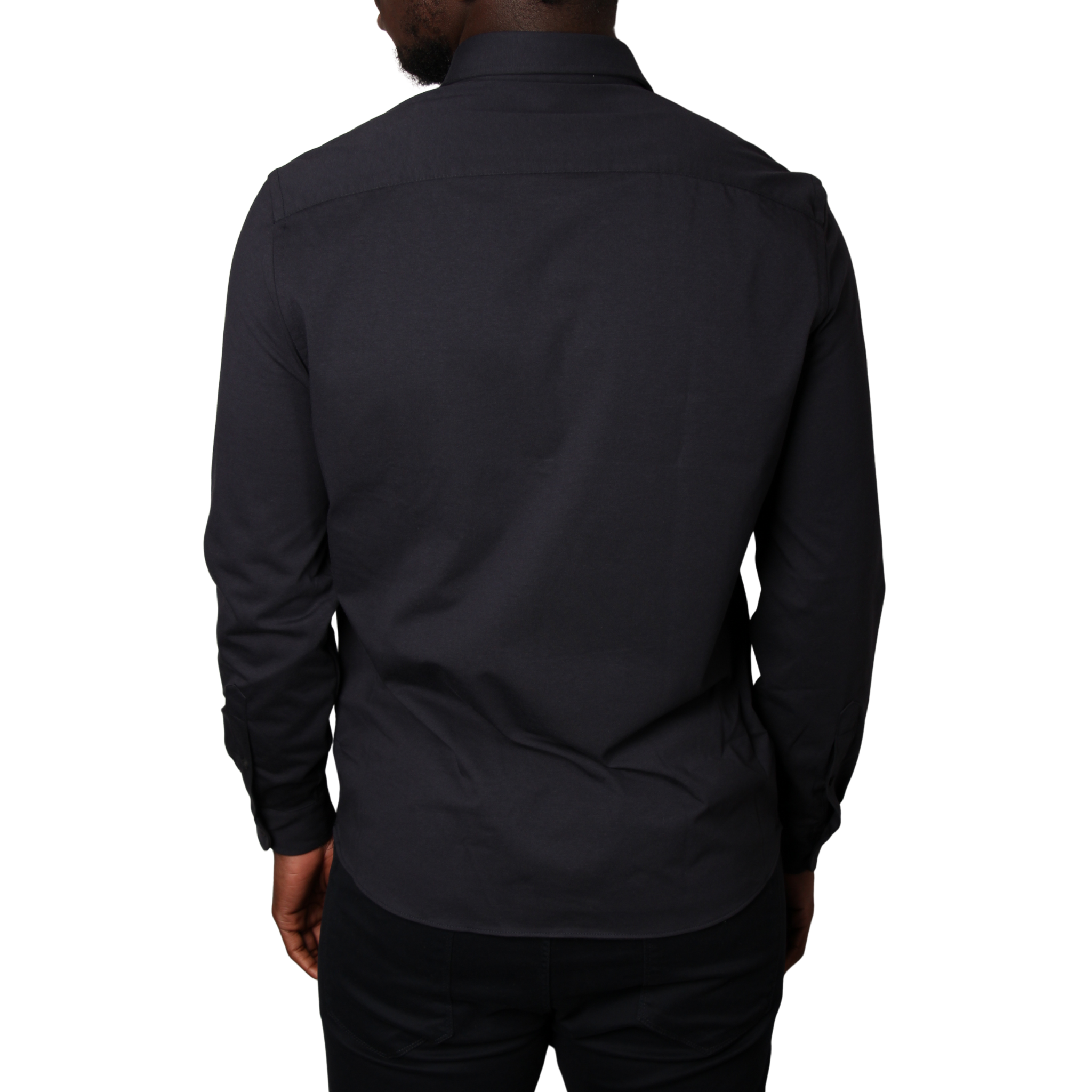 Mens SEINSE Navy Stretch L/s Shirt
