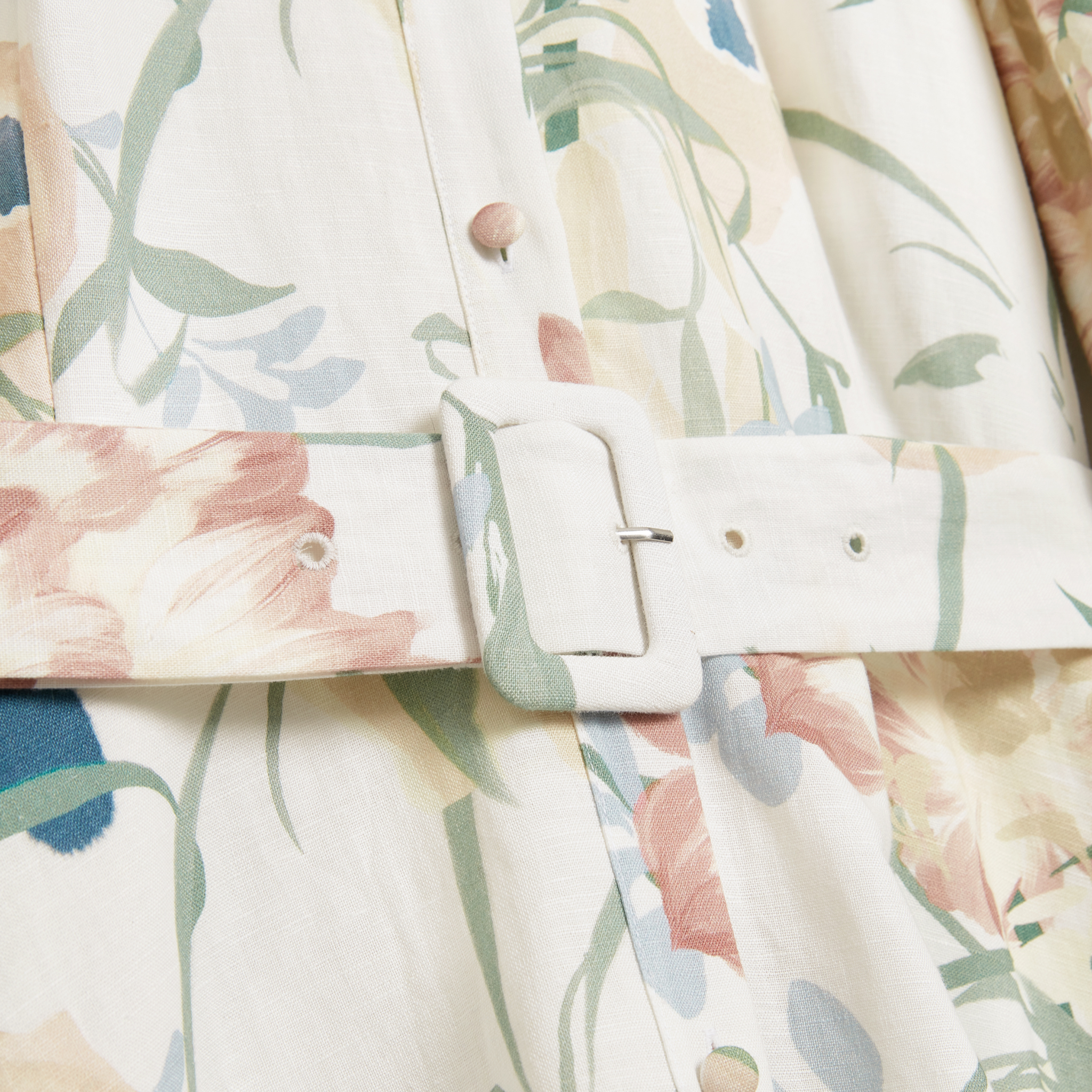 Womens Ted Baker Ivory Olliiv Puff Sleeve Printed Mini Shirt Dress