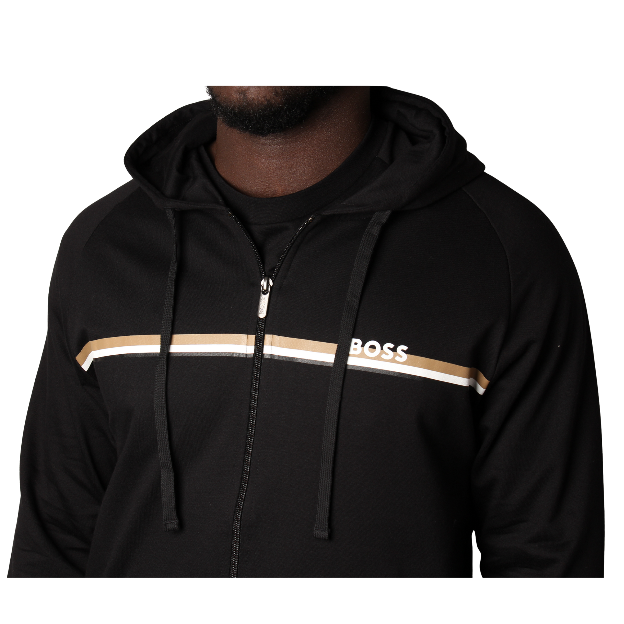 Mens BOSS Black Authentic Zip Hoodie