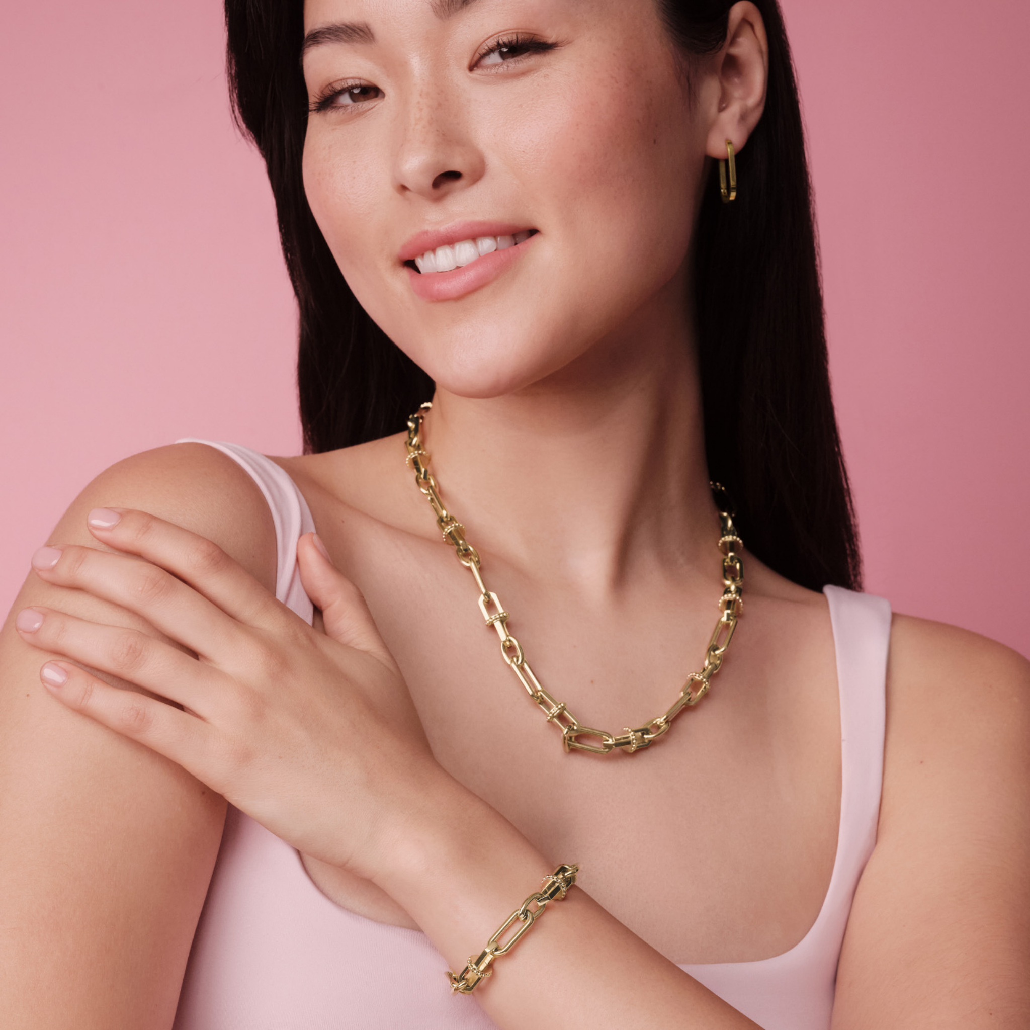 Womens Olivia Burton Gold Anchor Link Bracelet