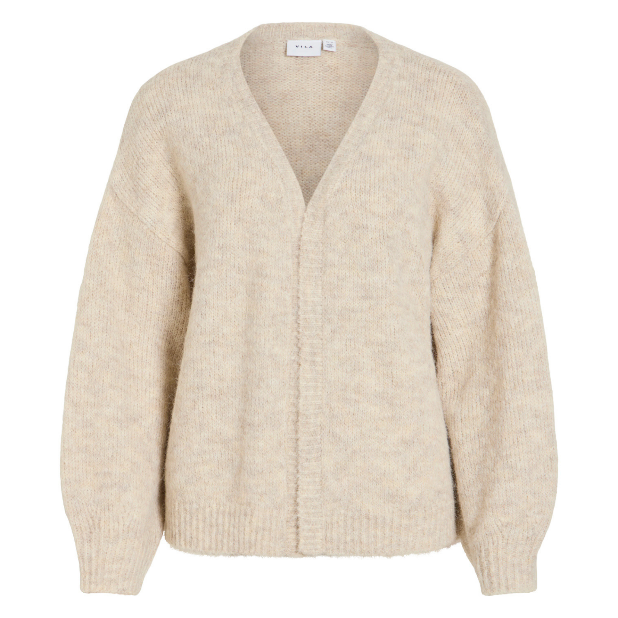 Womens Vila Super Light Natural Vilampe Open Cardigan
