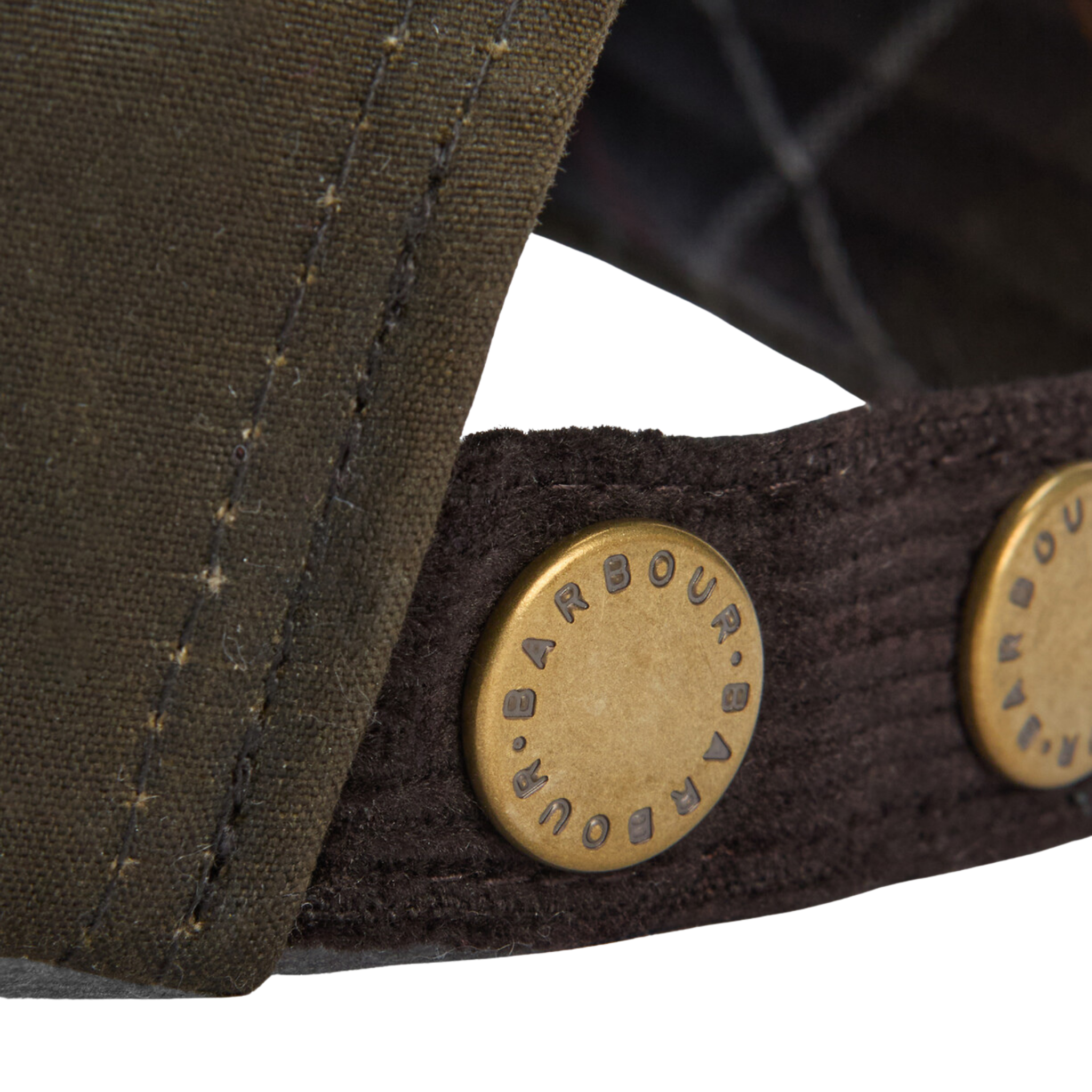 Mens Barbour Olive/Brown Ashby Wax Cap