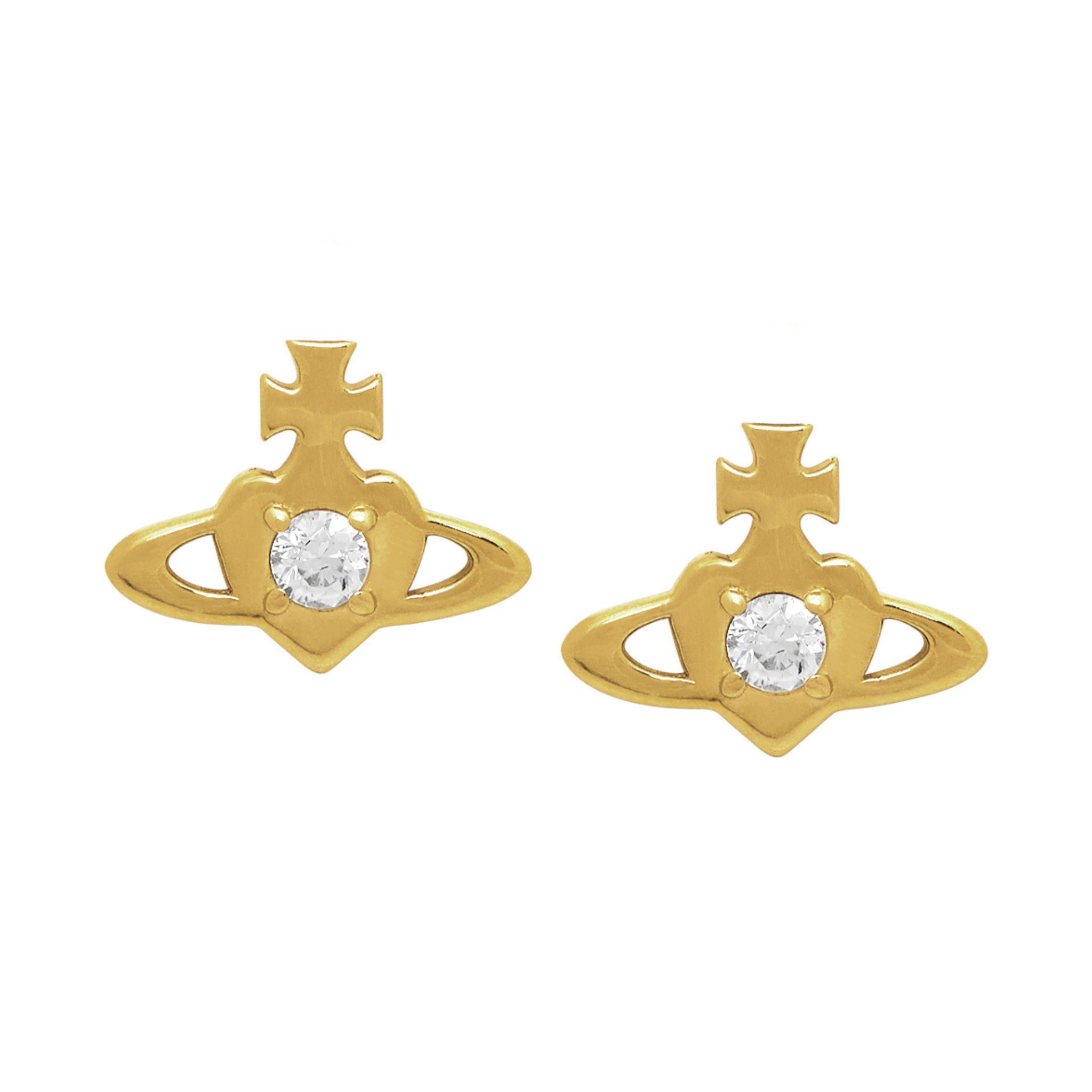 Vivienne Westwood Gold/White CZ Noella Earrings