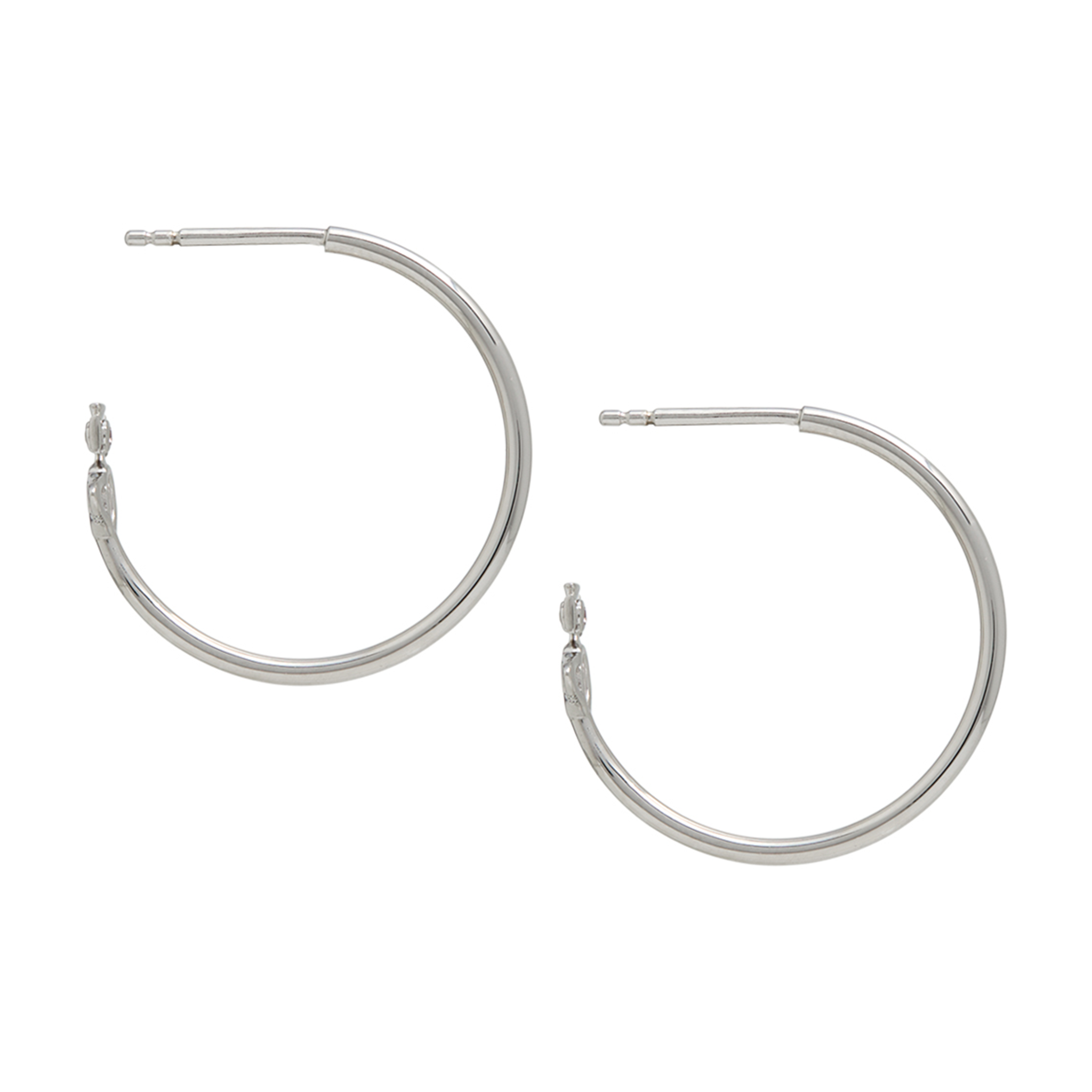 Vivienne Westwood Platinum/Lavender CZ Heather Hoop Earrings