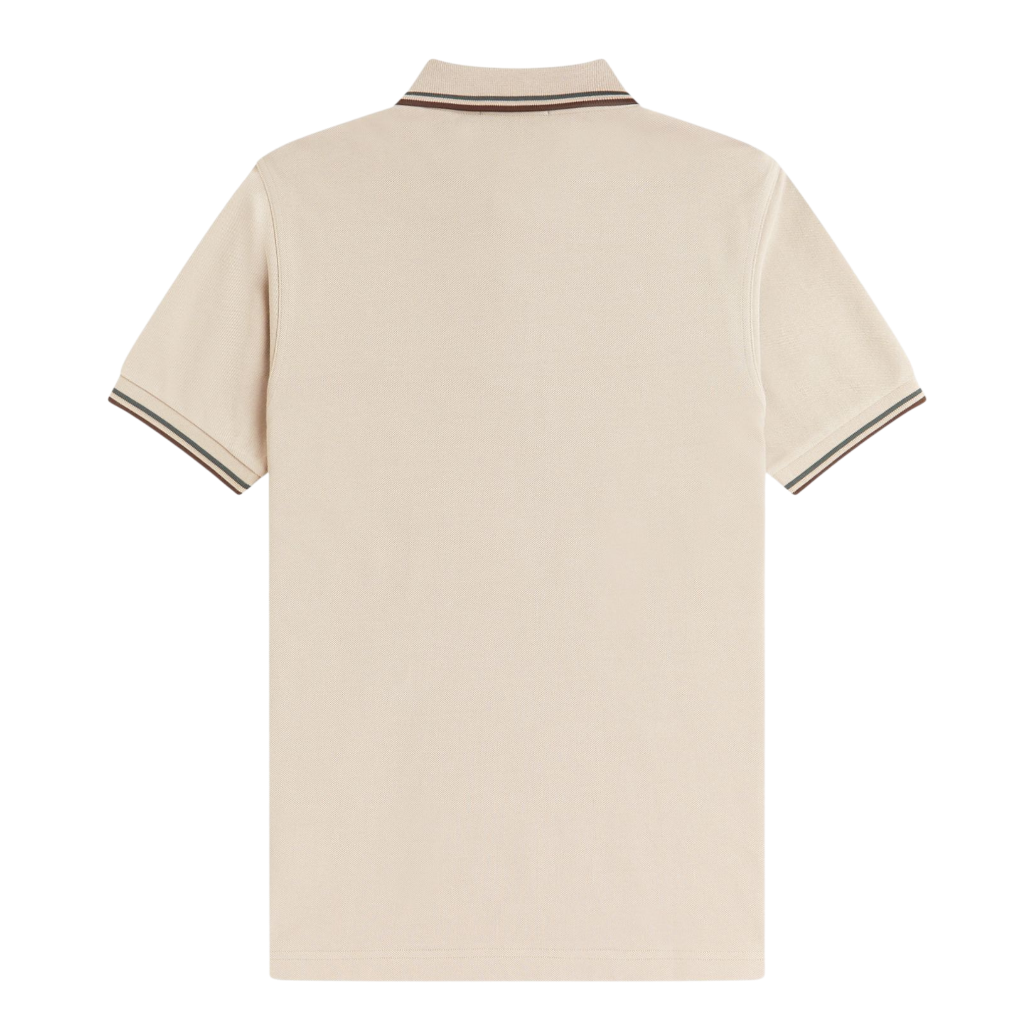 Mens Fred Perry Warm Oat/Court Green/Tobacco Twin Tipped S/s Polo