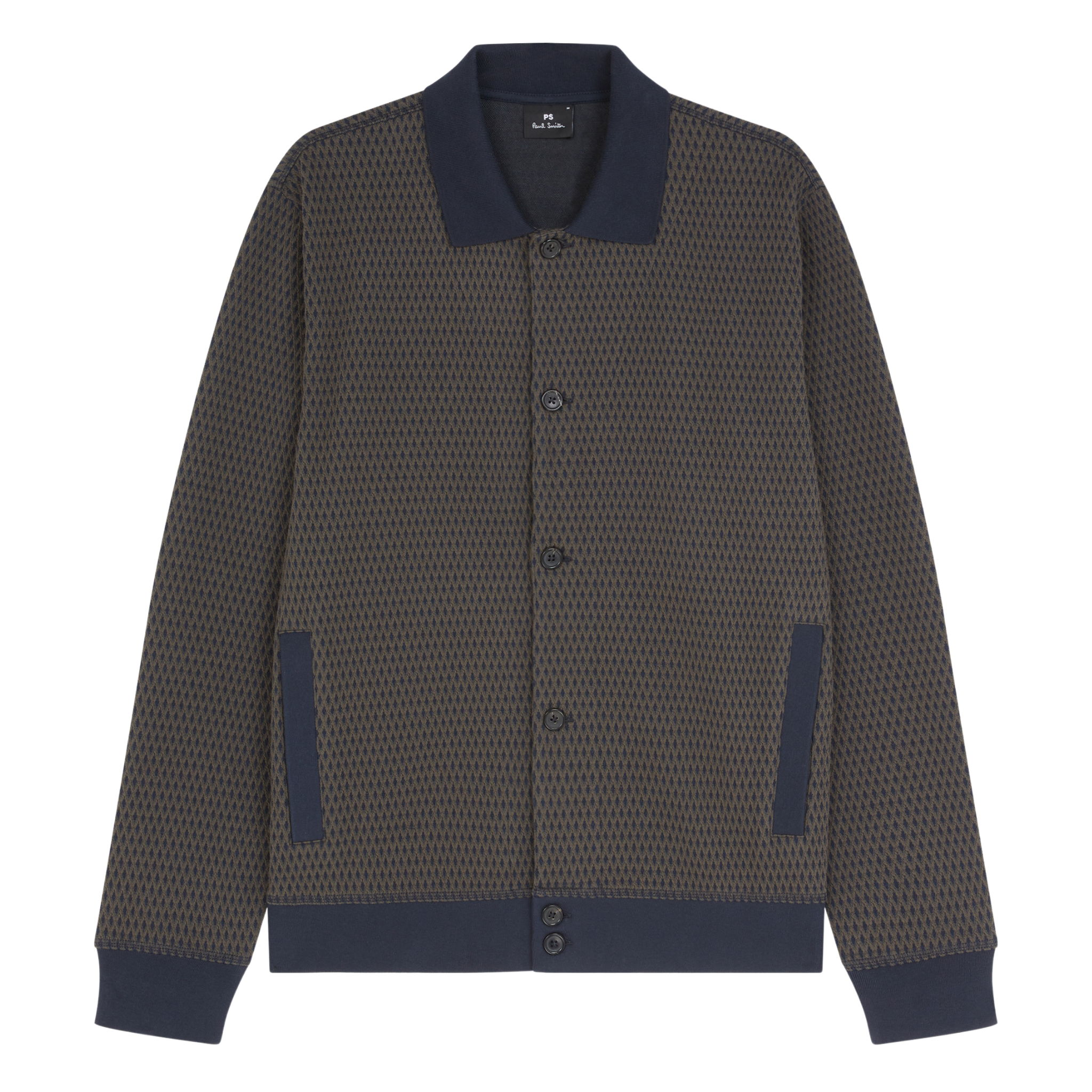 Mens Paul Smith Black Jacquard Cardigan