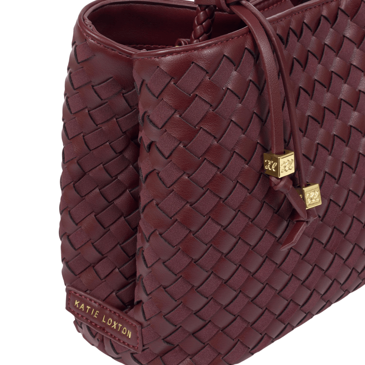 Womens Katie Loxton Cherry Nova Woven Top Handle Bag