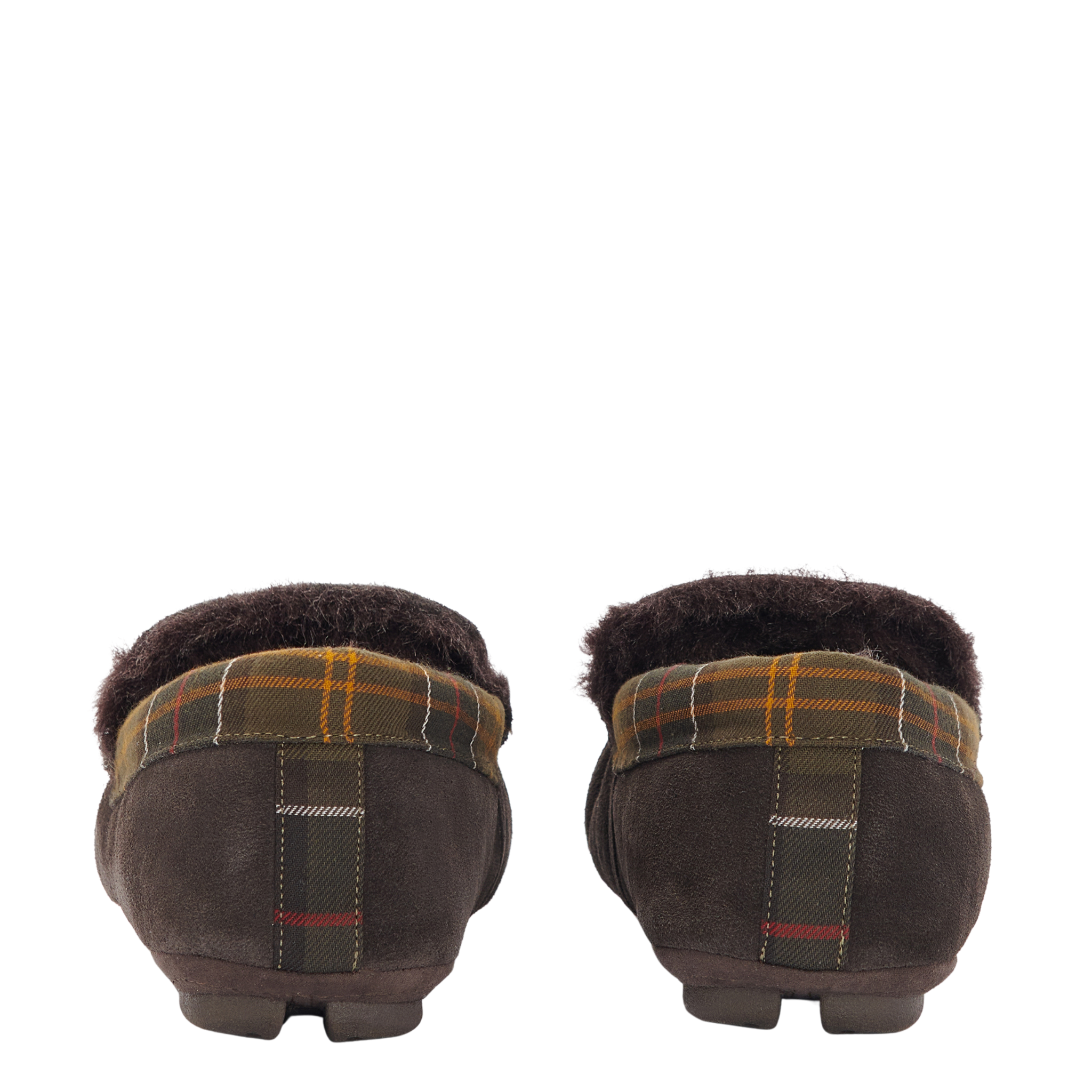 Mens Barbour Brown Suede Monty Slippers