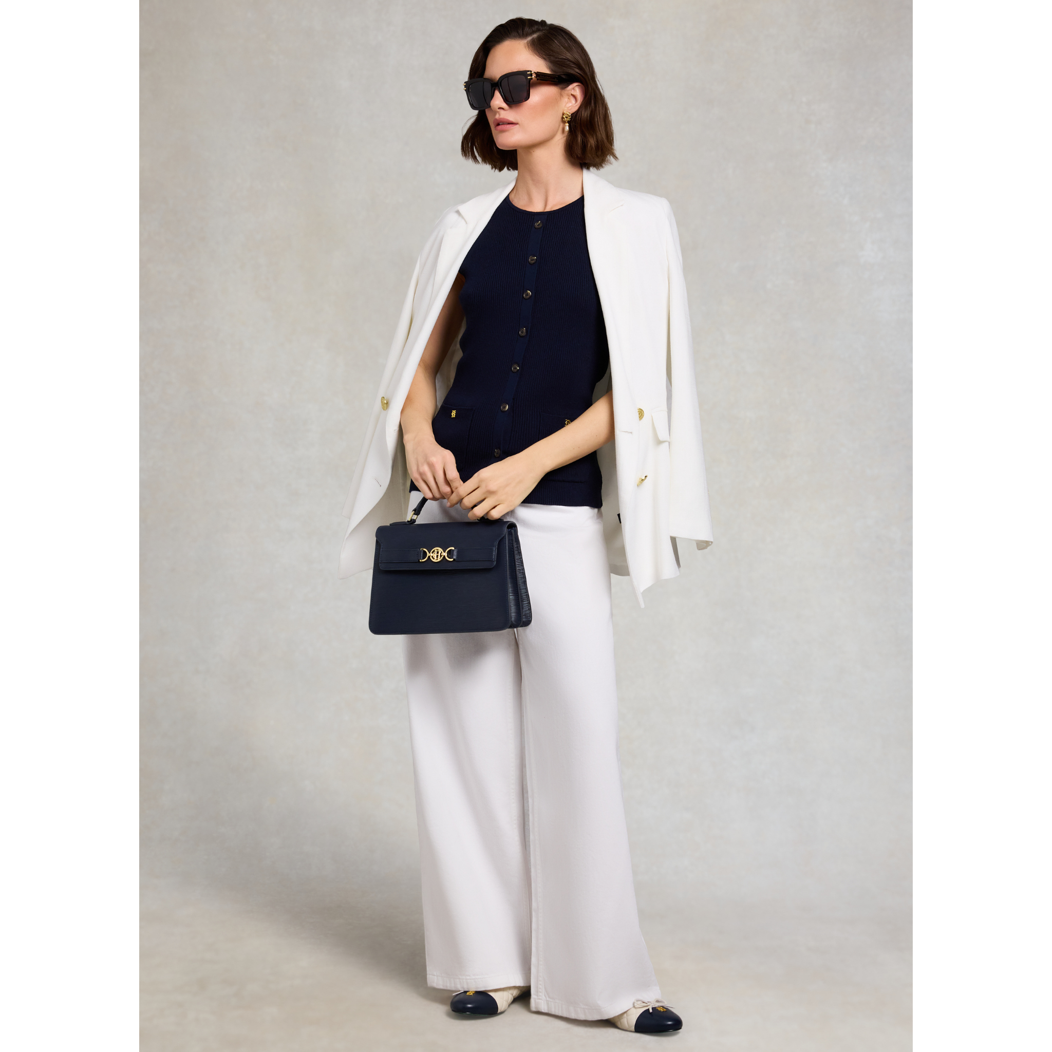 Womens Holland Cooper Ink Navy Aubrey Knitted Tank