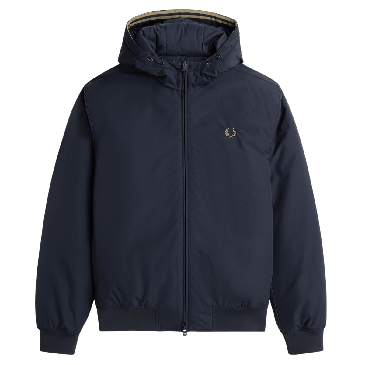 Mens Fred Perry Navy Hooded Brentham Jacket