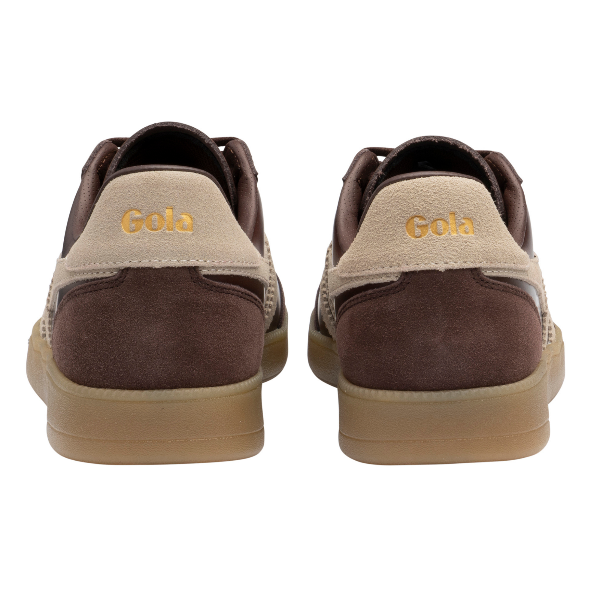 Mens Gola Dark Brown/Bone/Gum Viper Serra Trainers