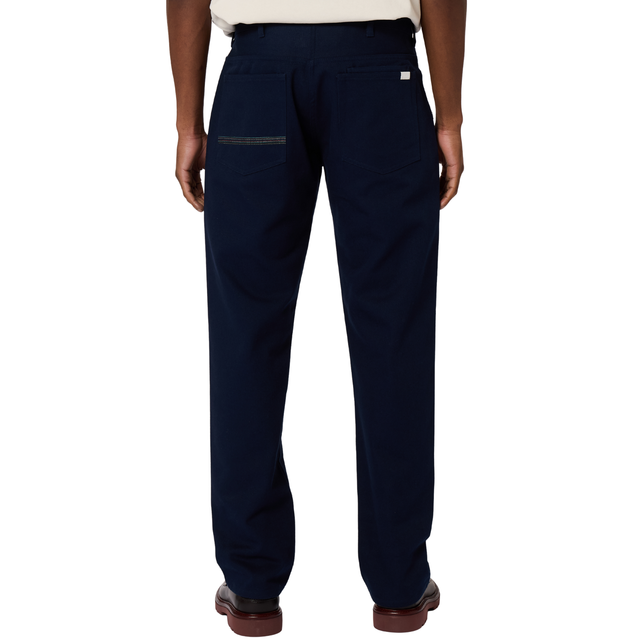 Mens Paul Smith Dark Blue Relaxed Tapered Fit Trousers