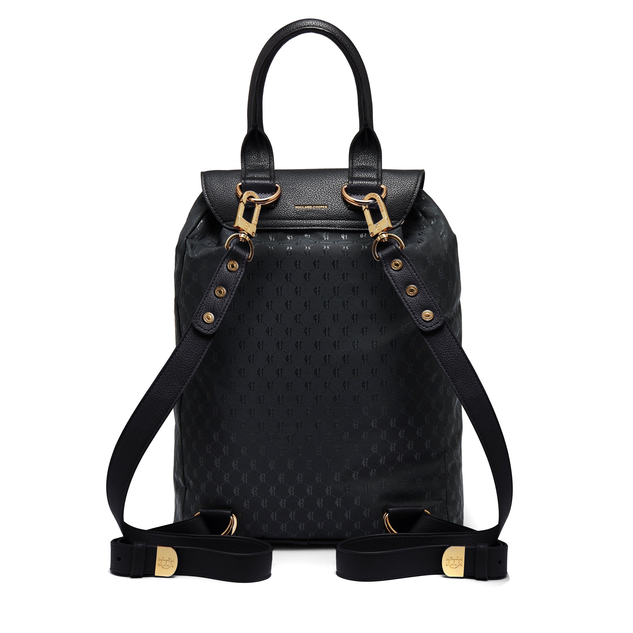 Womens Holland Cooper Black Regency Monogram Backpack