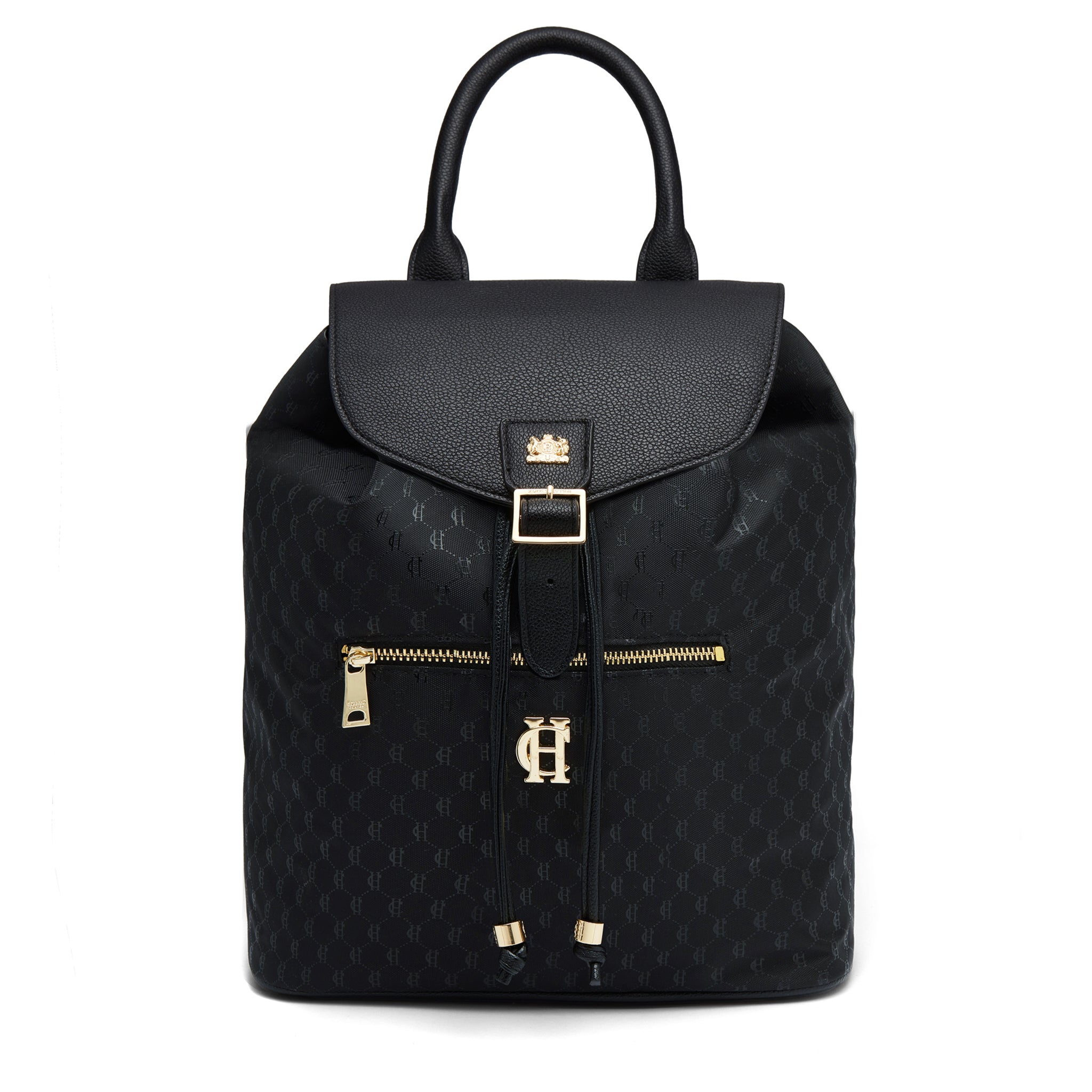 Womens Holland Cooper Black Regency Monogram Backpack