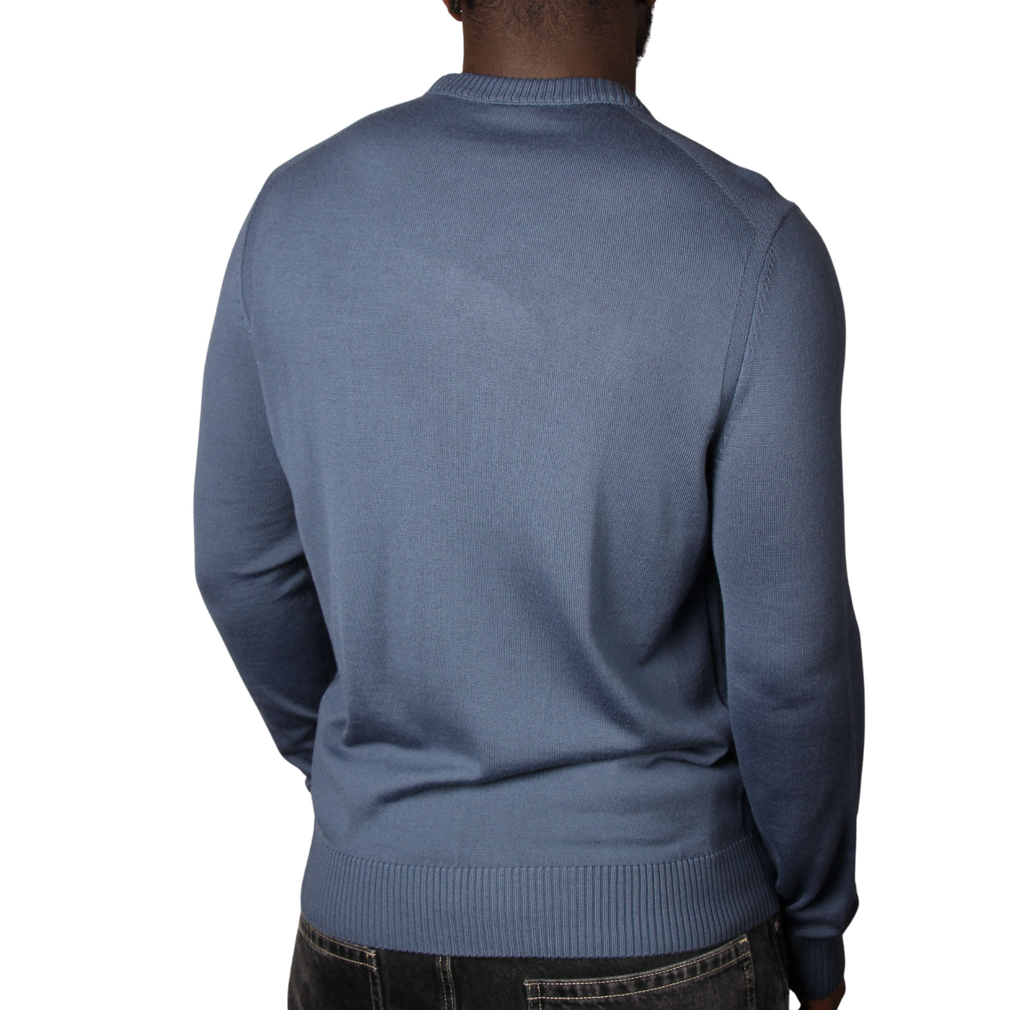 Mens BOSS Blue Avac_C Crew Neck Knit Jumper