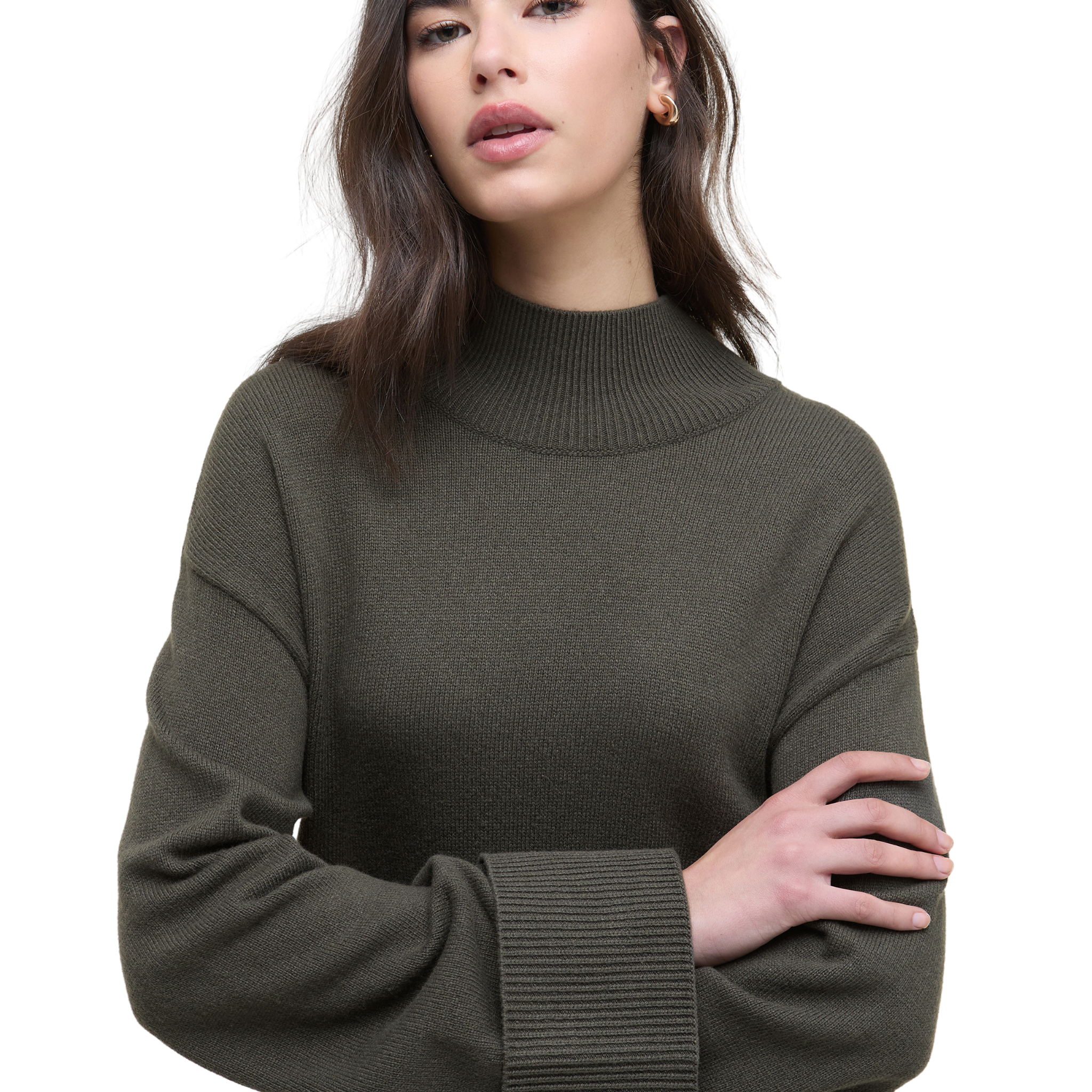 Womens Barbour International Dusty Khaki Lana Knit Mini Dress