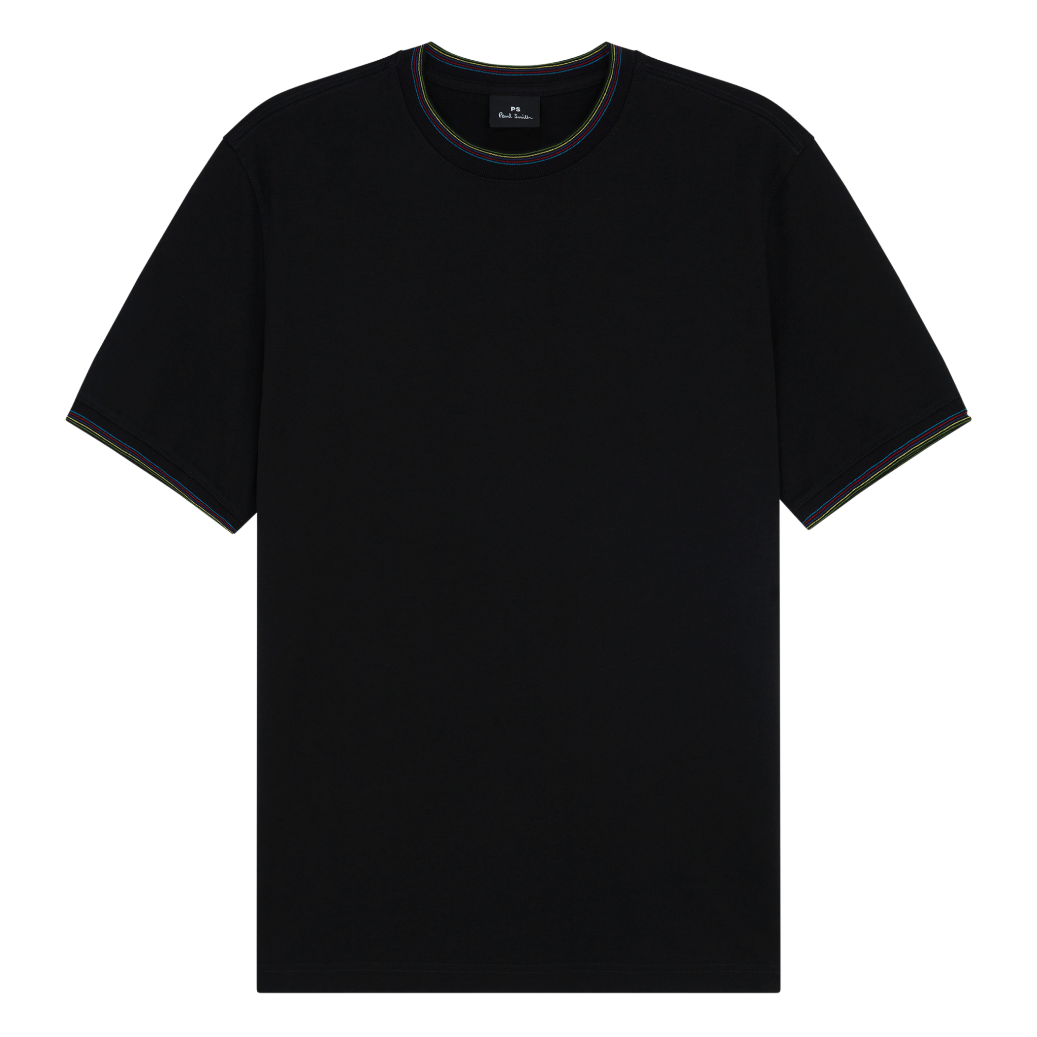 Mens Paul Smith Black Tipped Sports Stripe S/s T Shirt