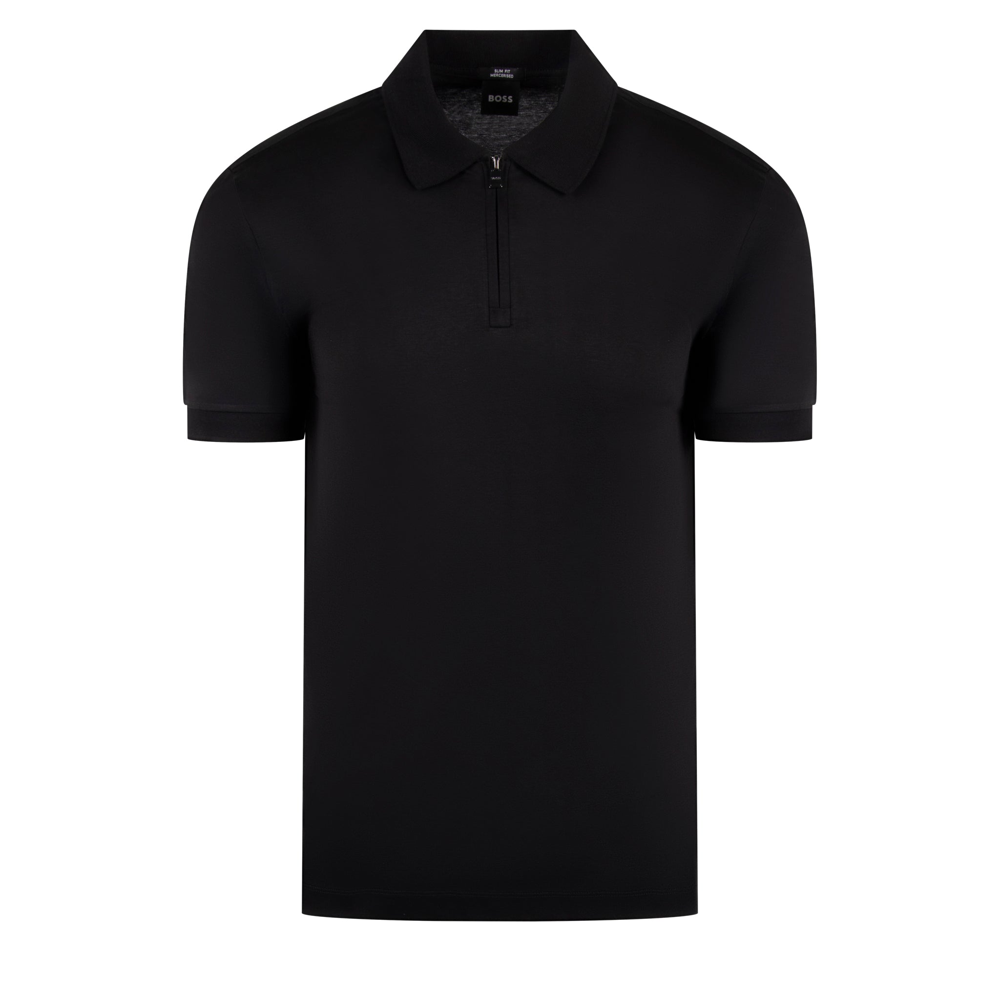 Mens BOSS Black H-Paras 17 Zip S/s Polo