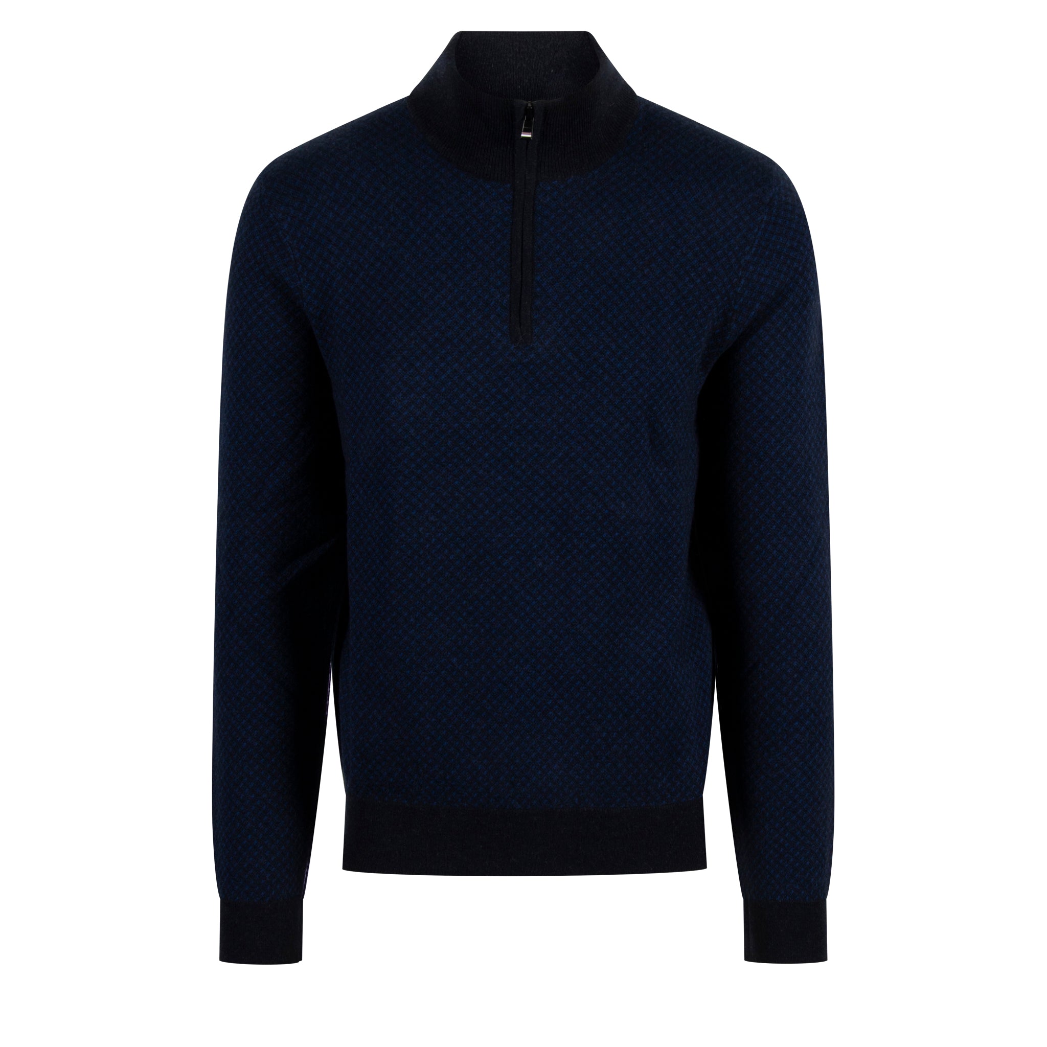 Mens BOSS Dark Blue H-Eltorino Half Zip Knit