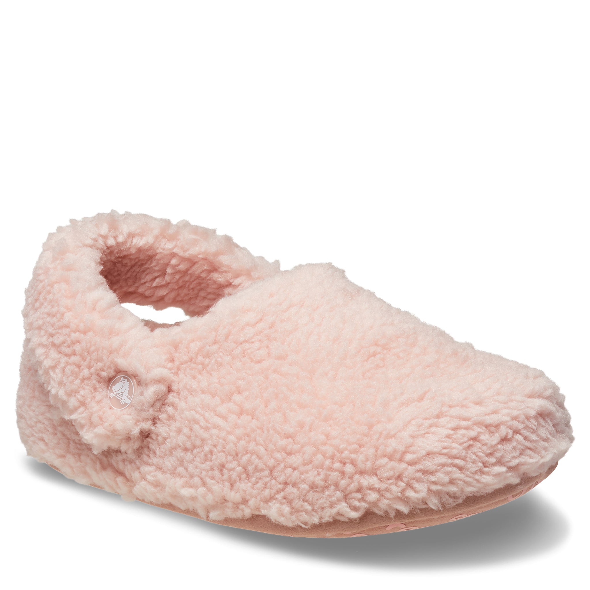 Toddler Crocs Pink Clay Classic Cozzzy Slipper