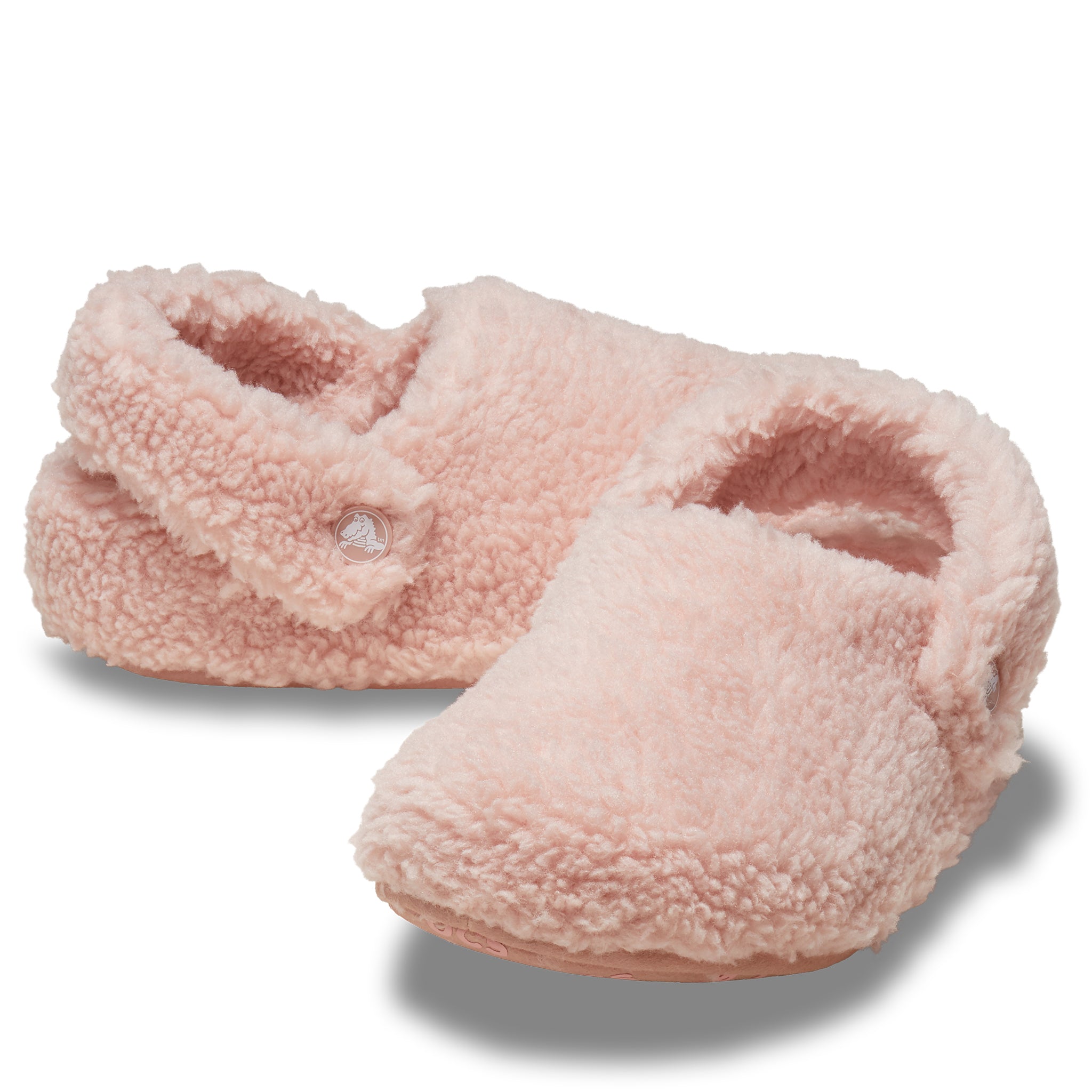Toddler Crocs Pink Clay Classic Cozzzy Slipper