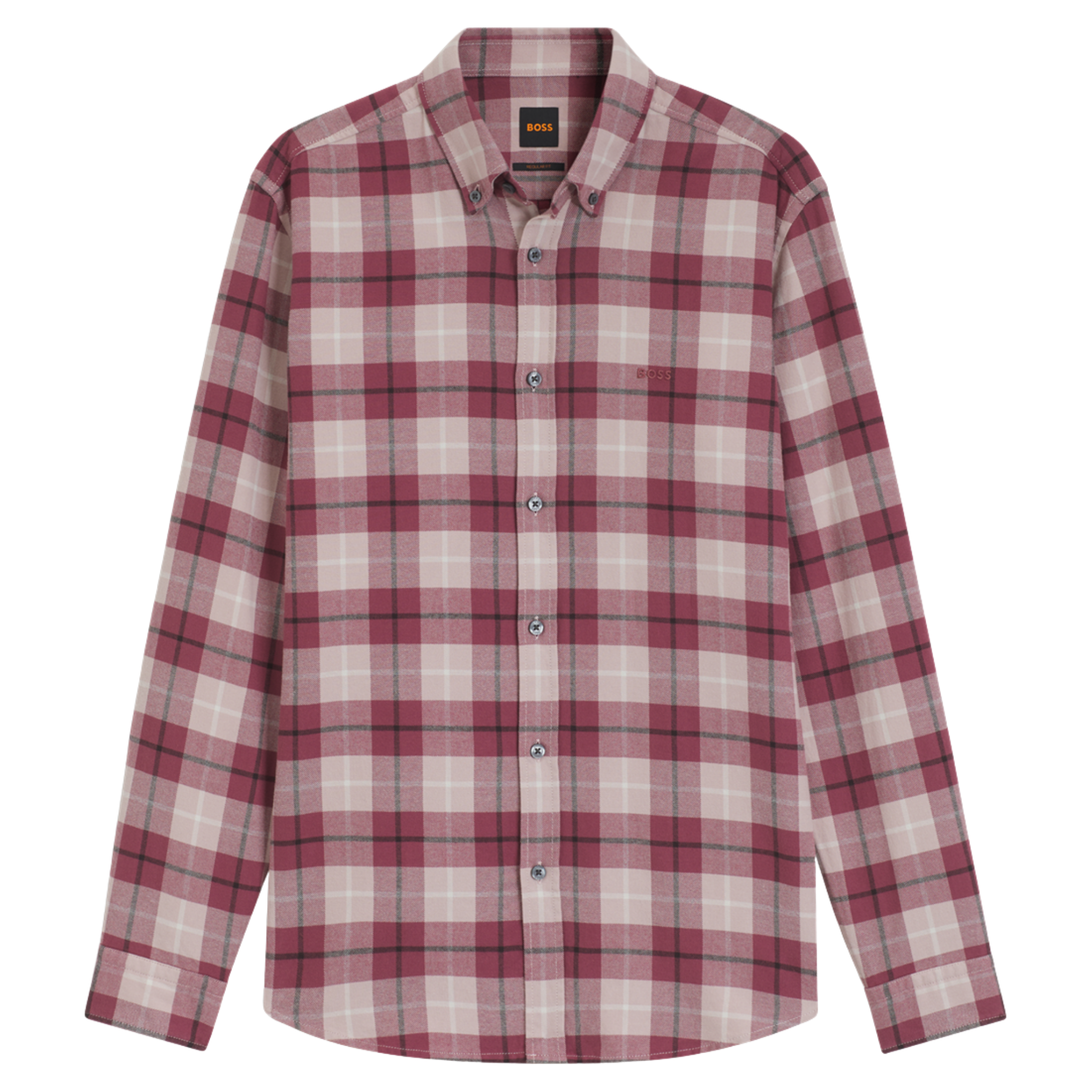Mens BOSS Red Rickert_M Check L/s Shirt