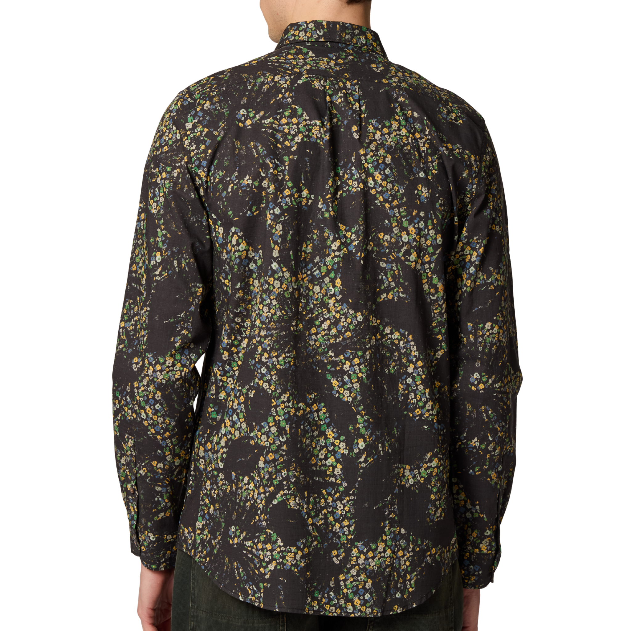 Mens Paul Smith Black Floral Printed Reg Fit L/s Shirt