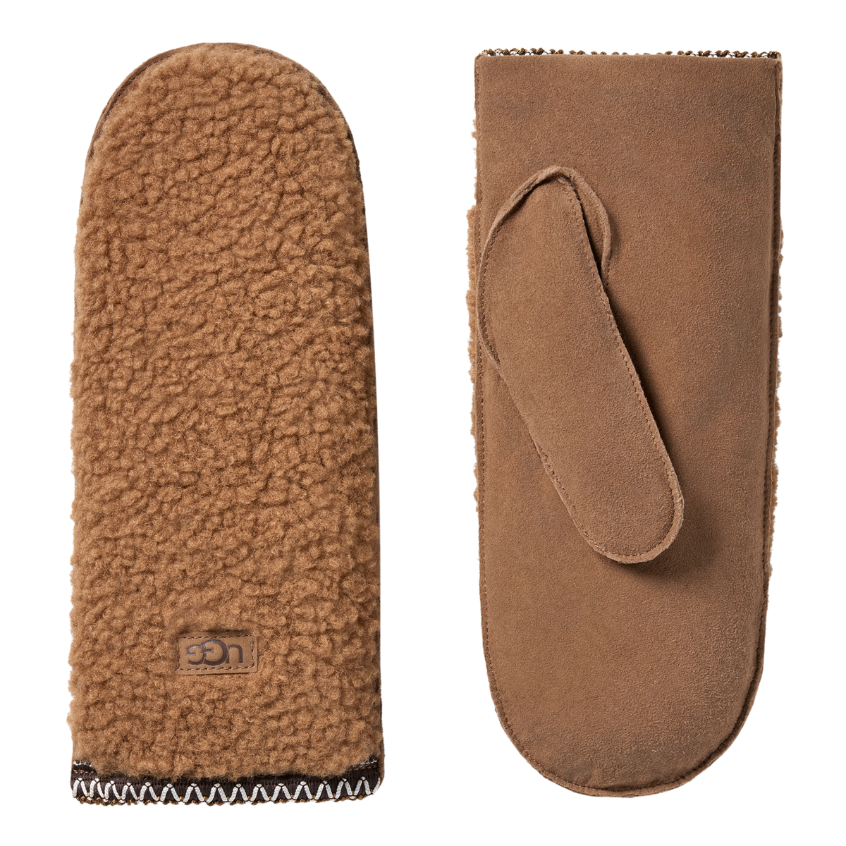 Womens UGG Light Chestnut UGGBraid Mittens