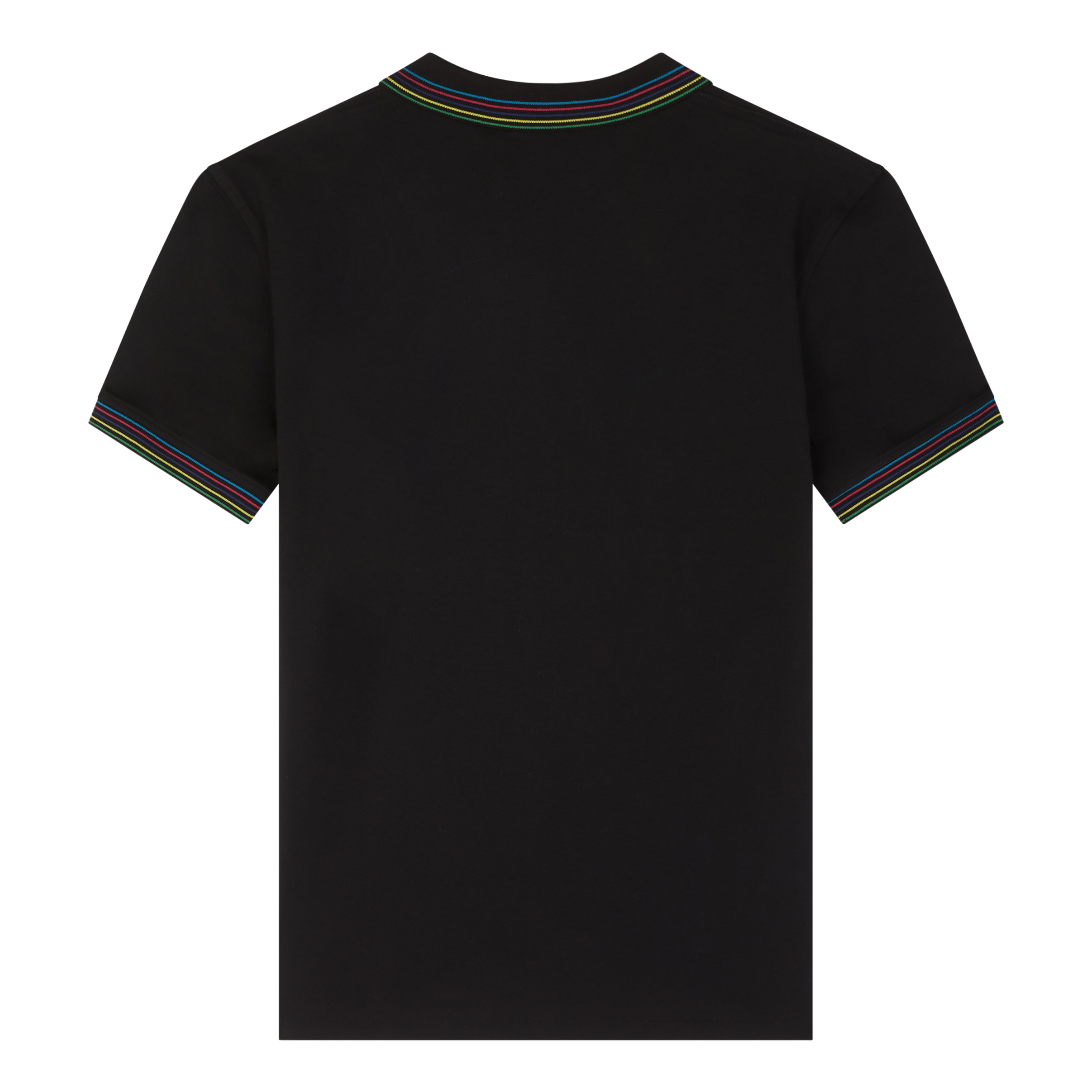 Mens Paul Smith Black Tipped Sports Stripe Reg Fit S/s Polo Shirt
