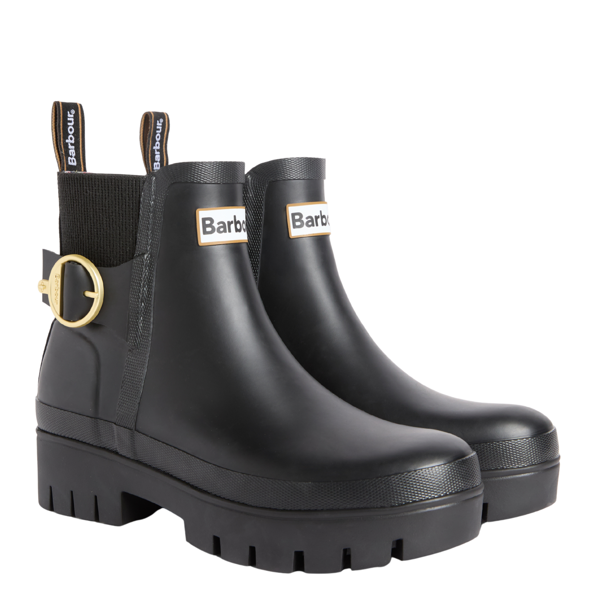 Womens Barbour Black Hepburn Ankle Welly