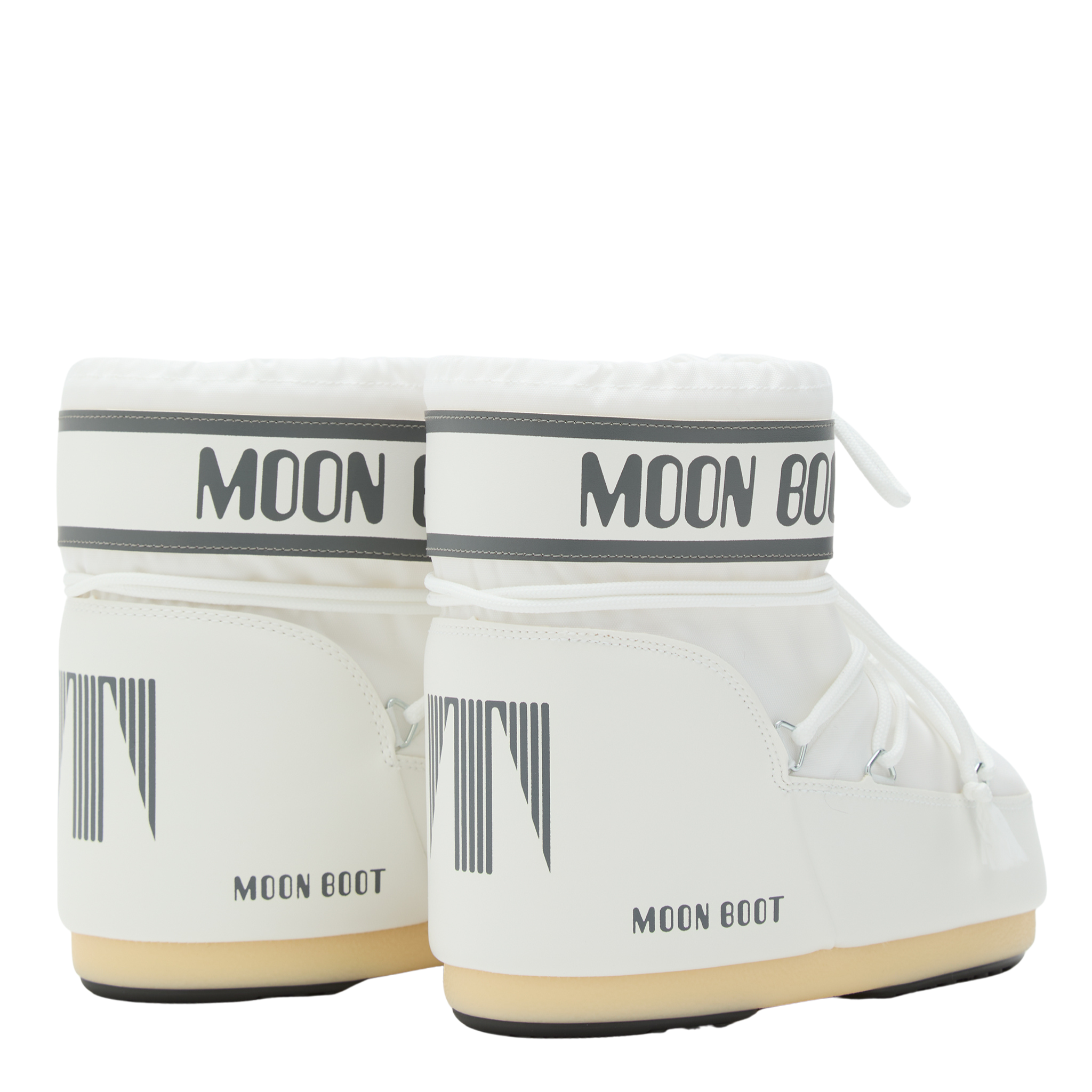 Womens Moon Boot White Mono Icon Low Nylon Boots