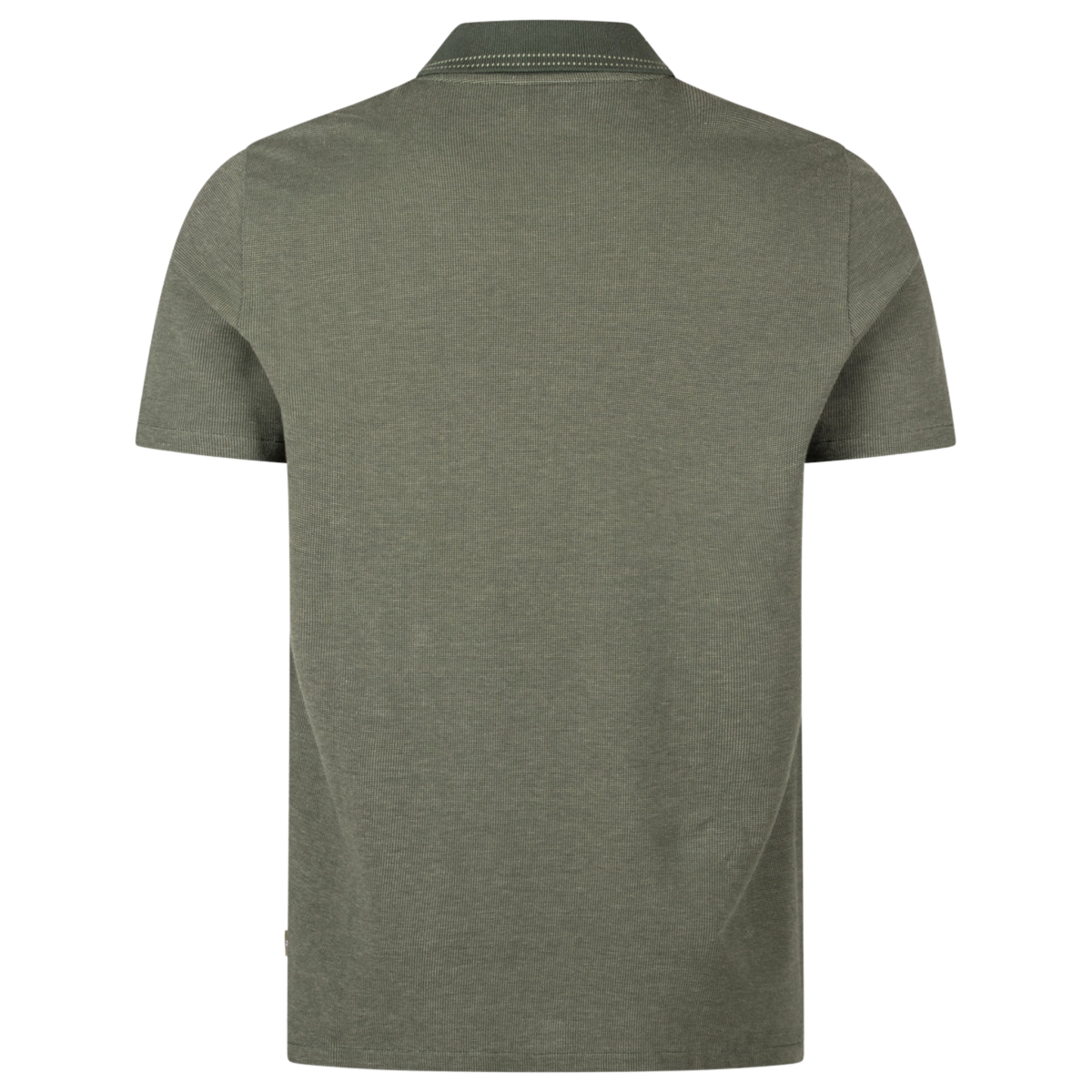Mens Paul Smith Green Pique Zip Neck S/s Polo Shirt