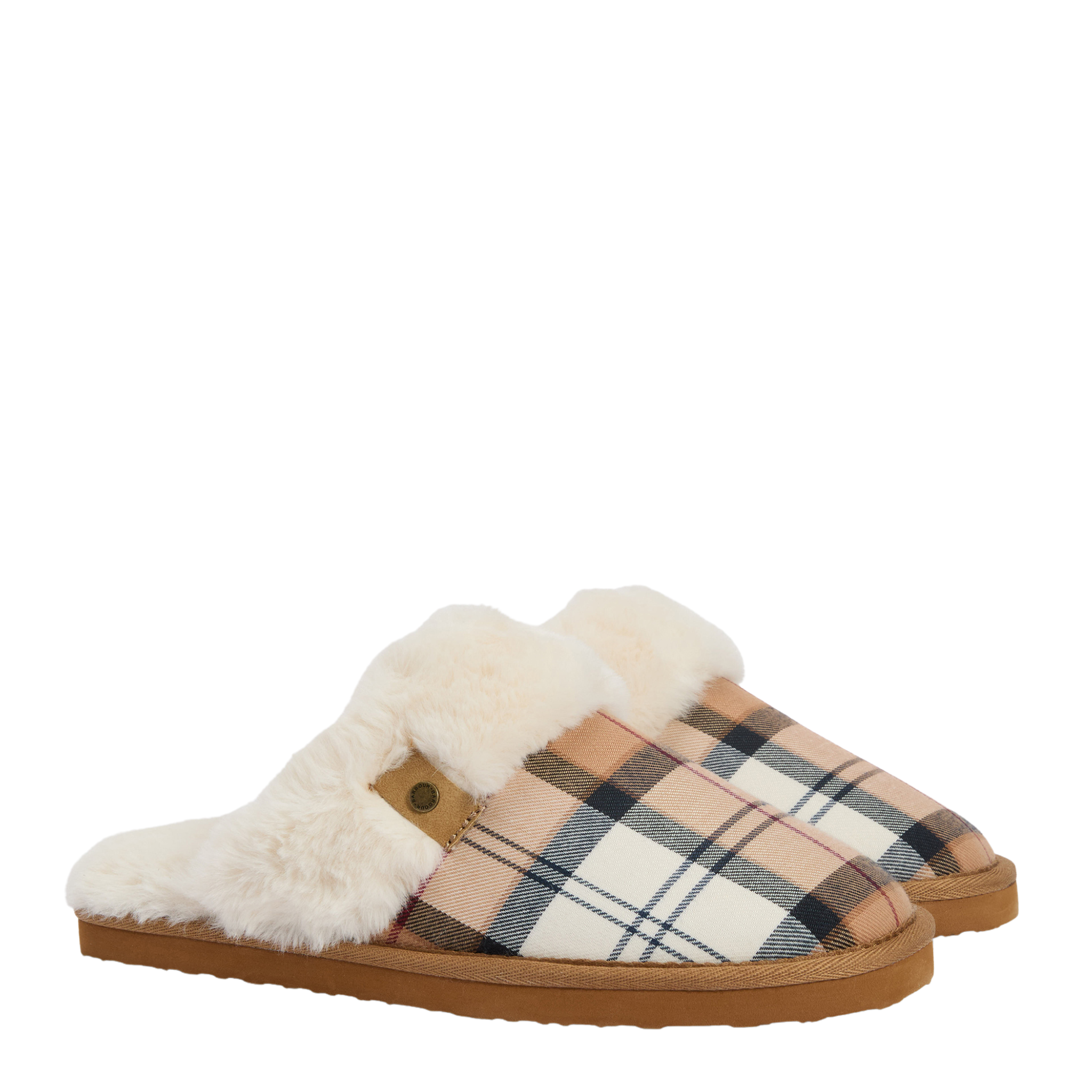 Womens Barbour Hessian Tartan Claudia Slippers