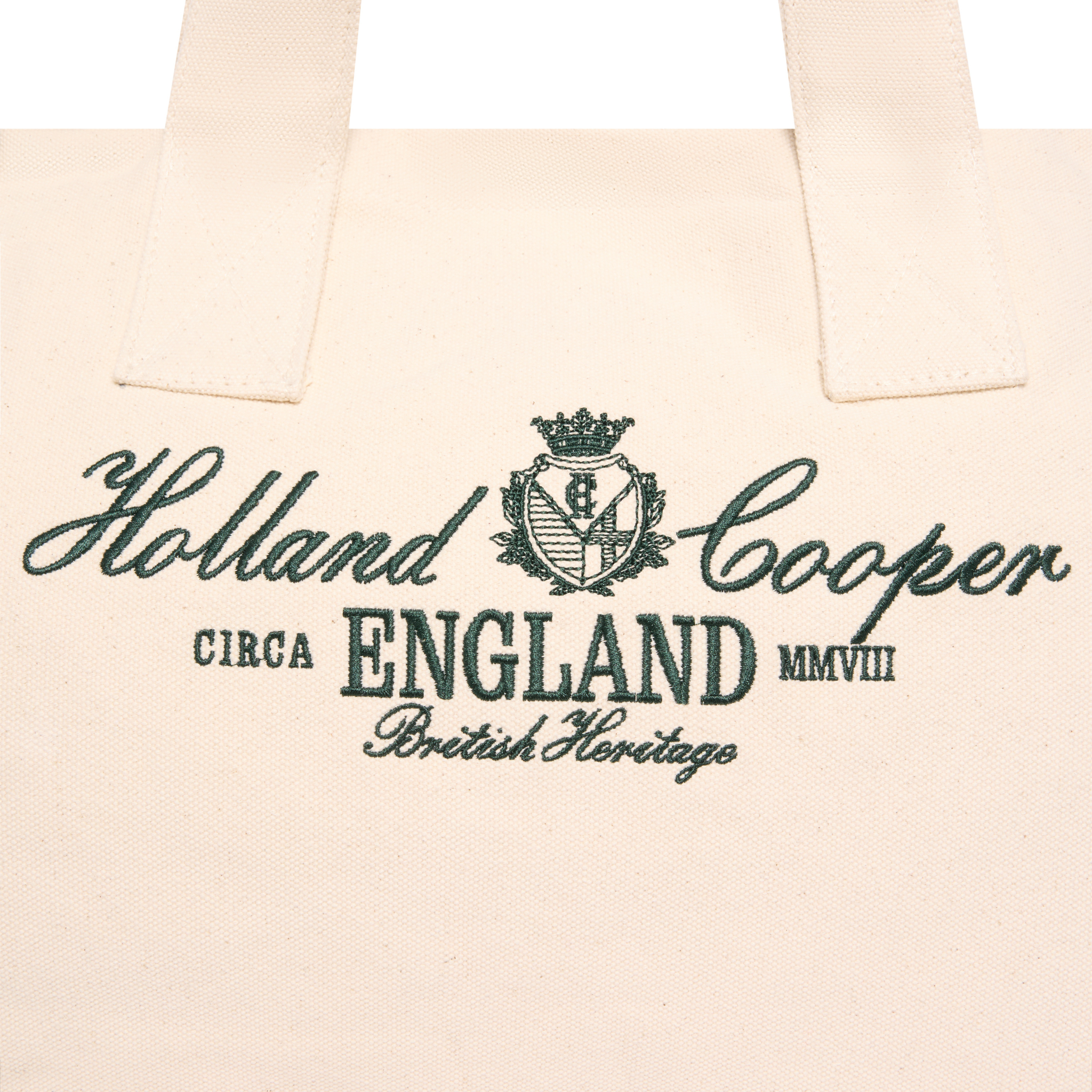 Womens Holland Cooper Ecru/Racing Green Essential Tote Bag