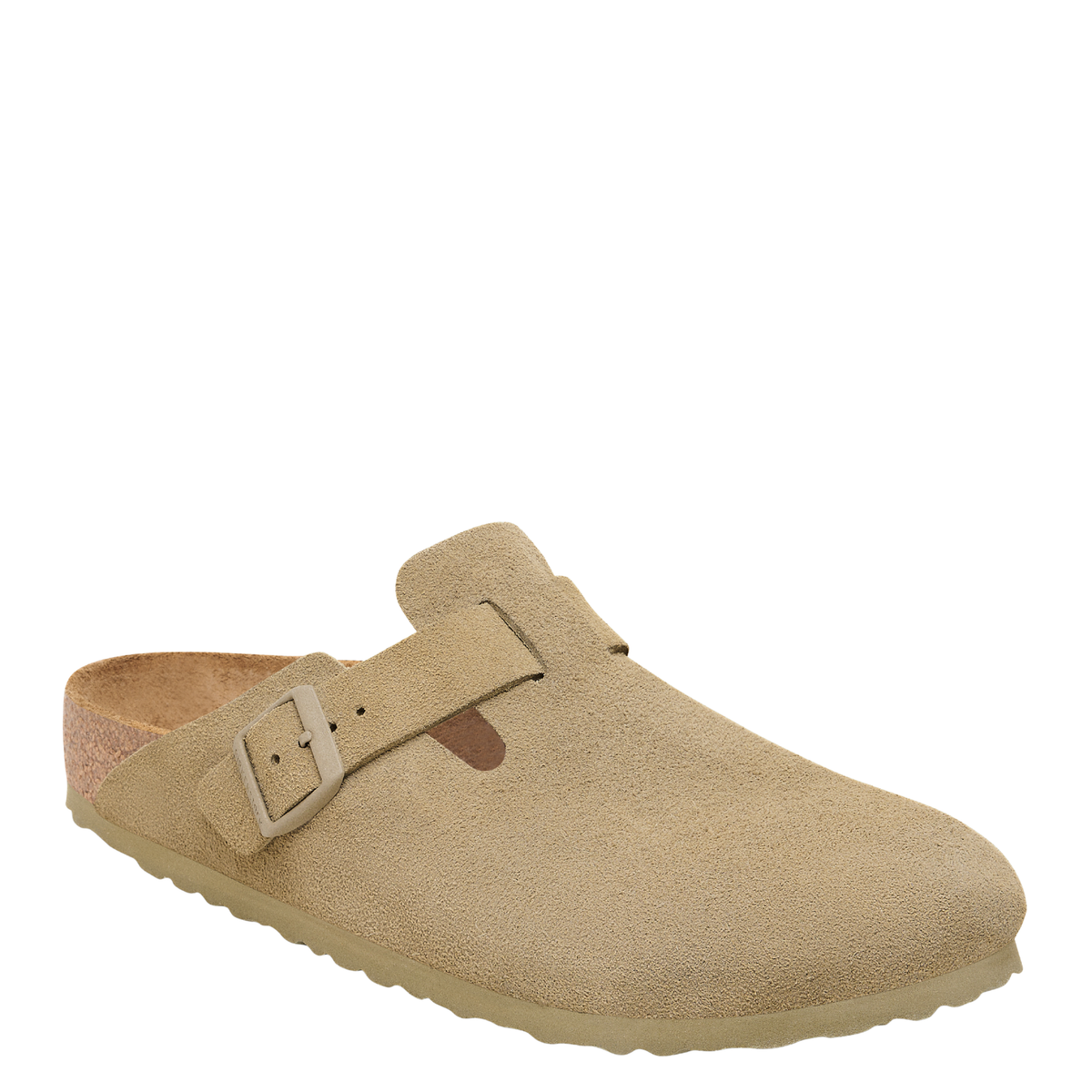 Mens Birkenstock Faded Khaki Boston Suede Clogs