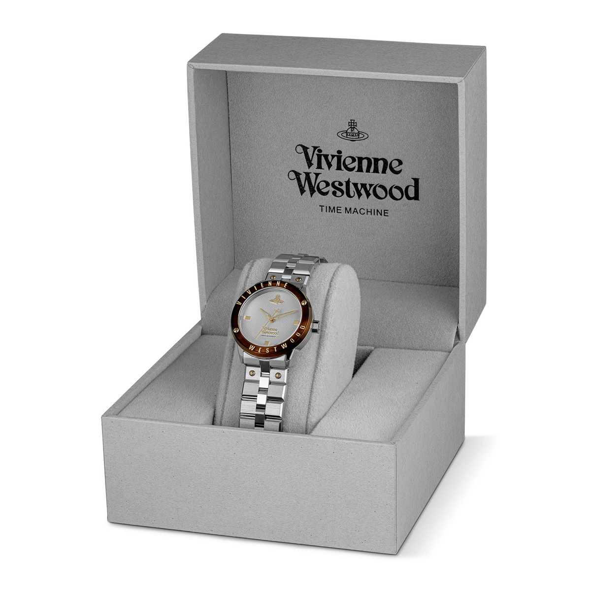 Womens Vivienne Westwood Silver/Tortoise The Trellick Watch