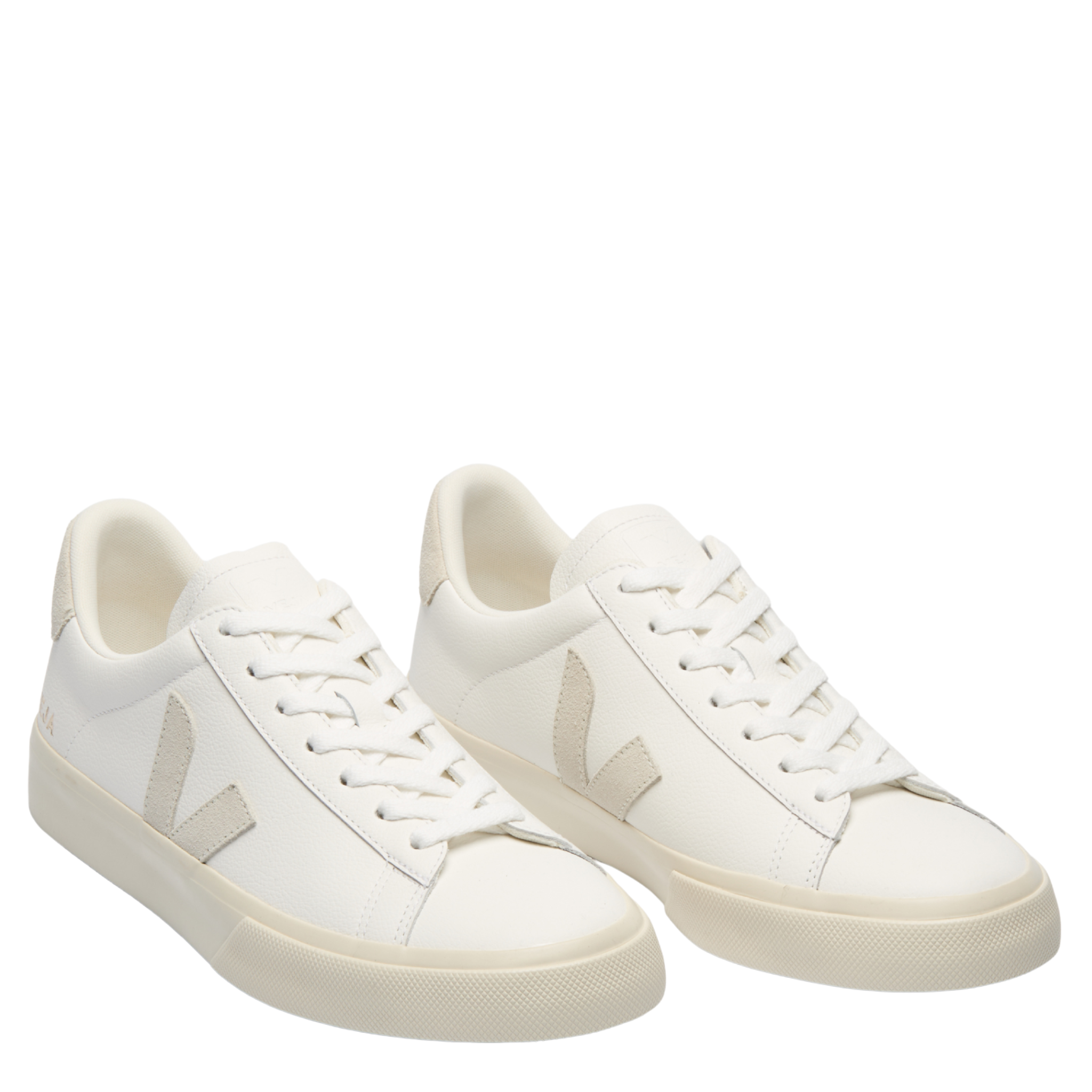 Womens VEJA Extra White/Natural Leather Trainers