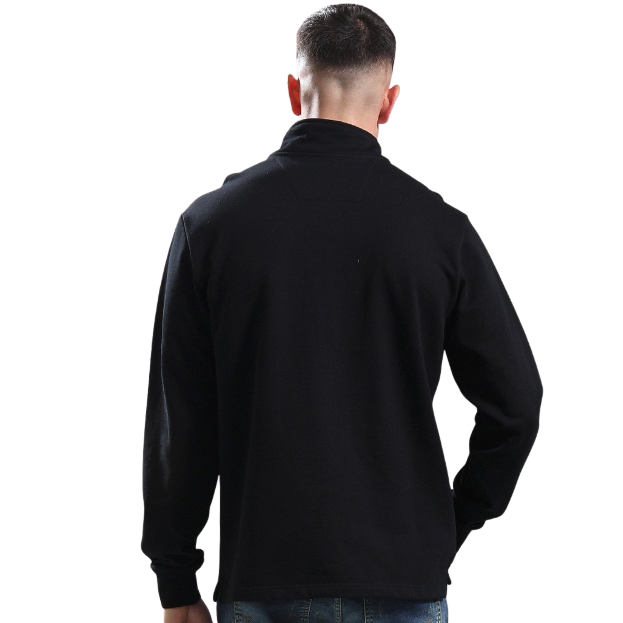Mens Marshall Artist Black Microsphere 1/4 Zip Sweatshirt