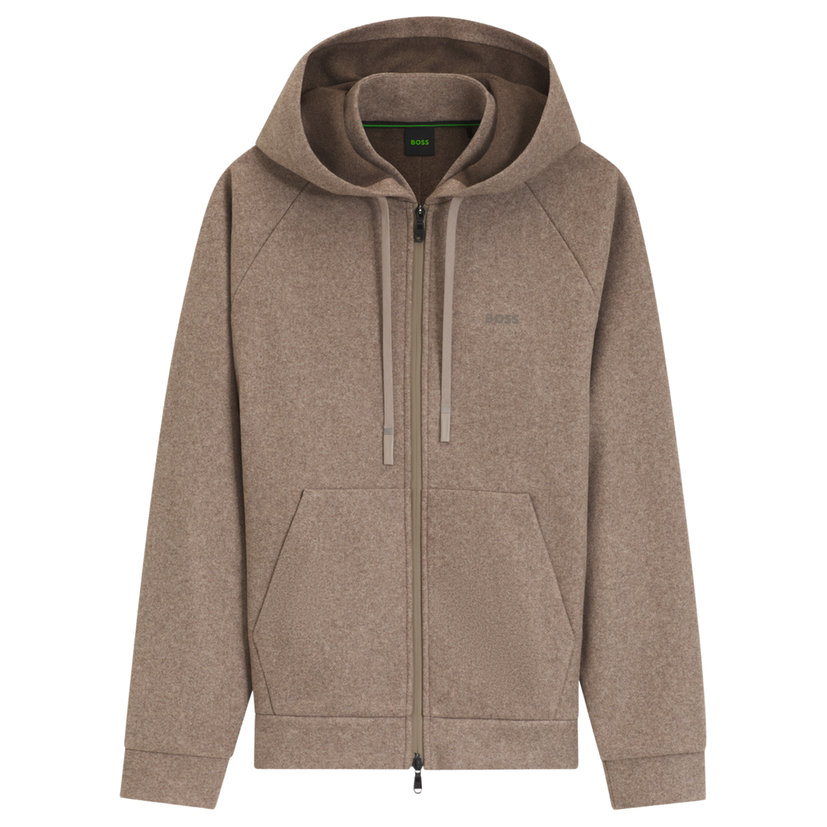 Mens BOSS Light Brown SW_Transit HD FZ Zip Hoodie