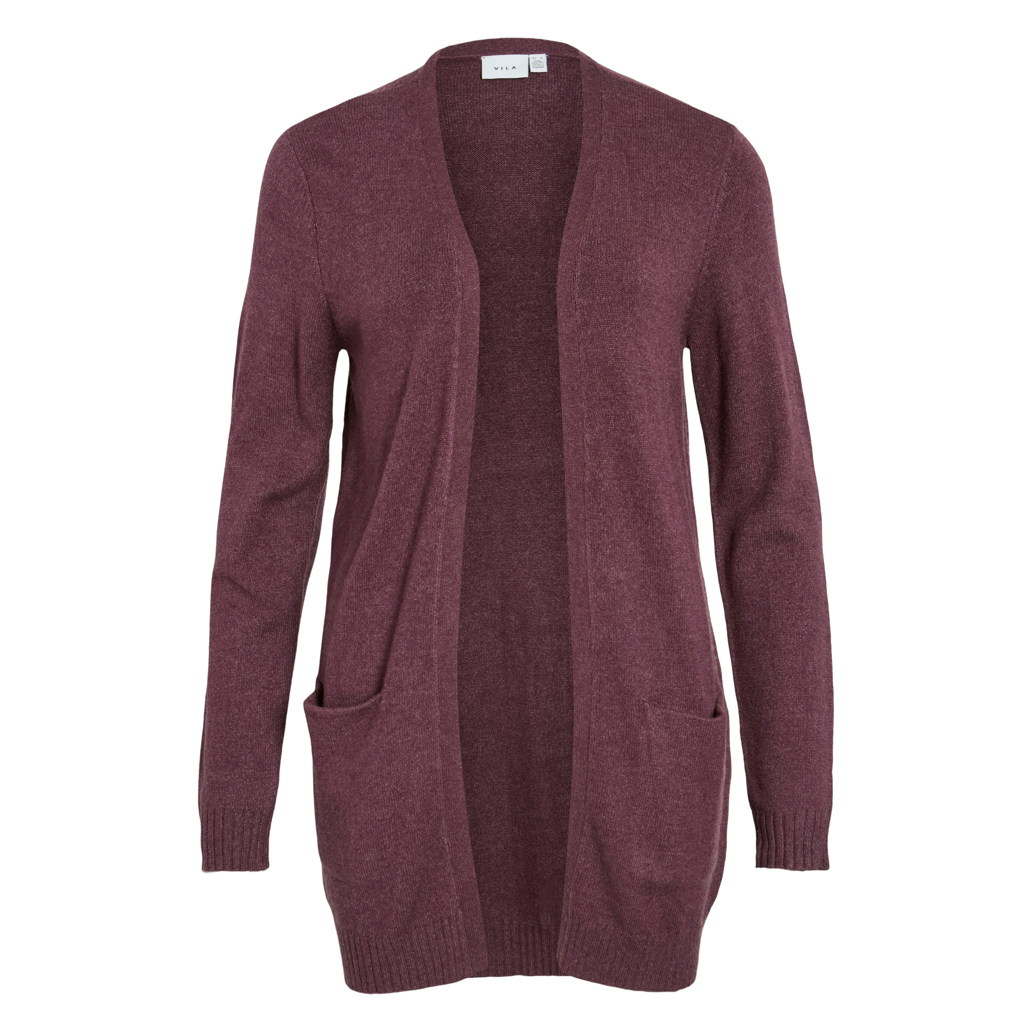 Womens Vila Fig Dark Melange Viril Cardigan