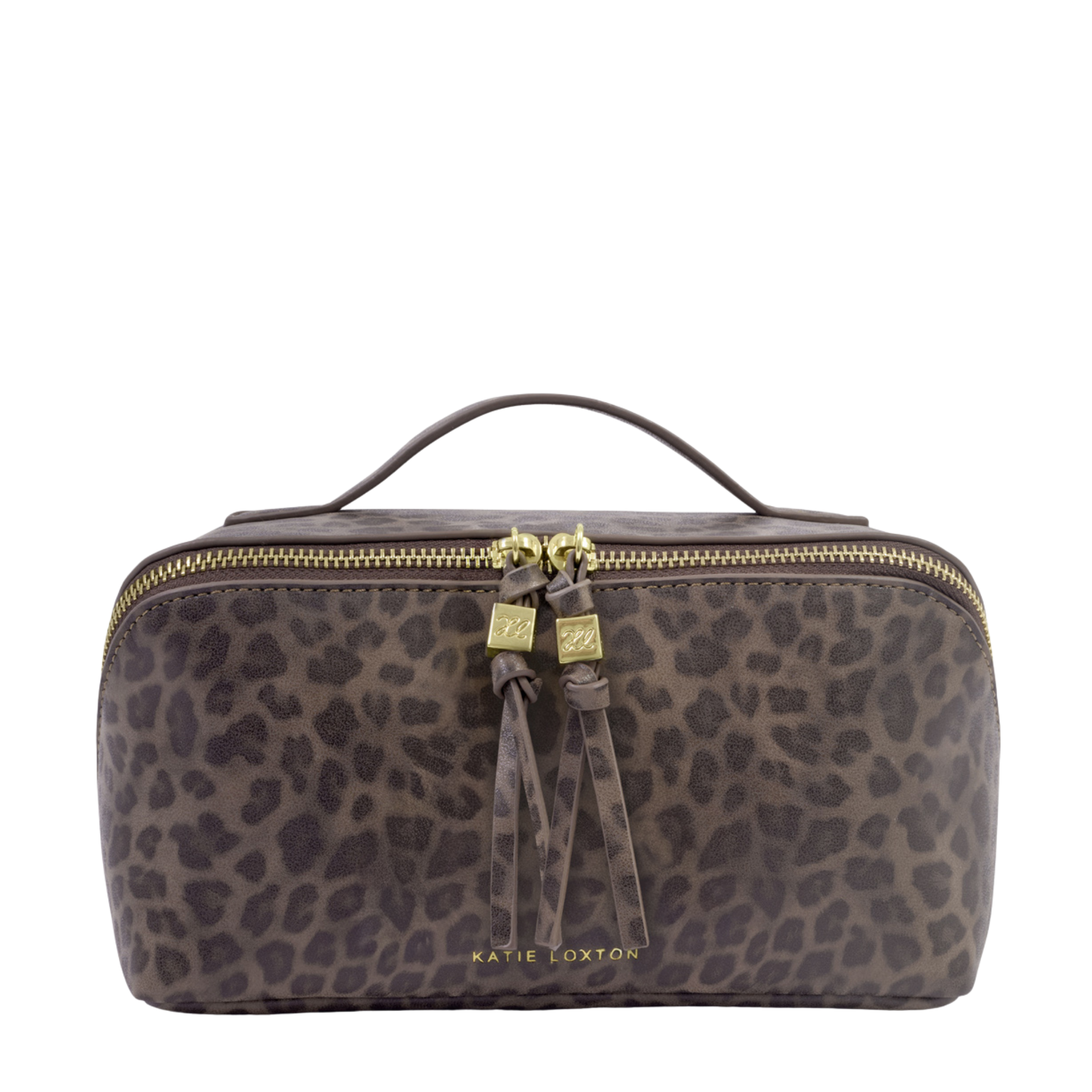 Womens Katie Loxton Leopard Soho Medium Wash Bag