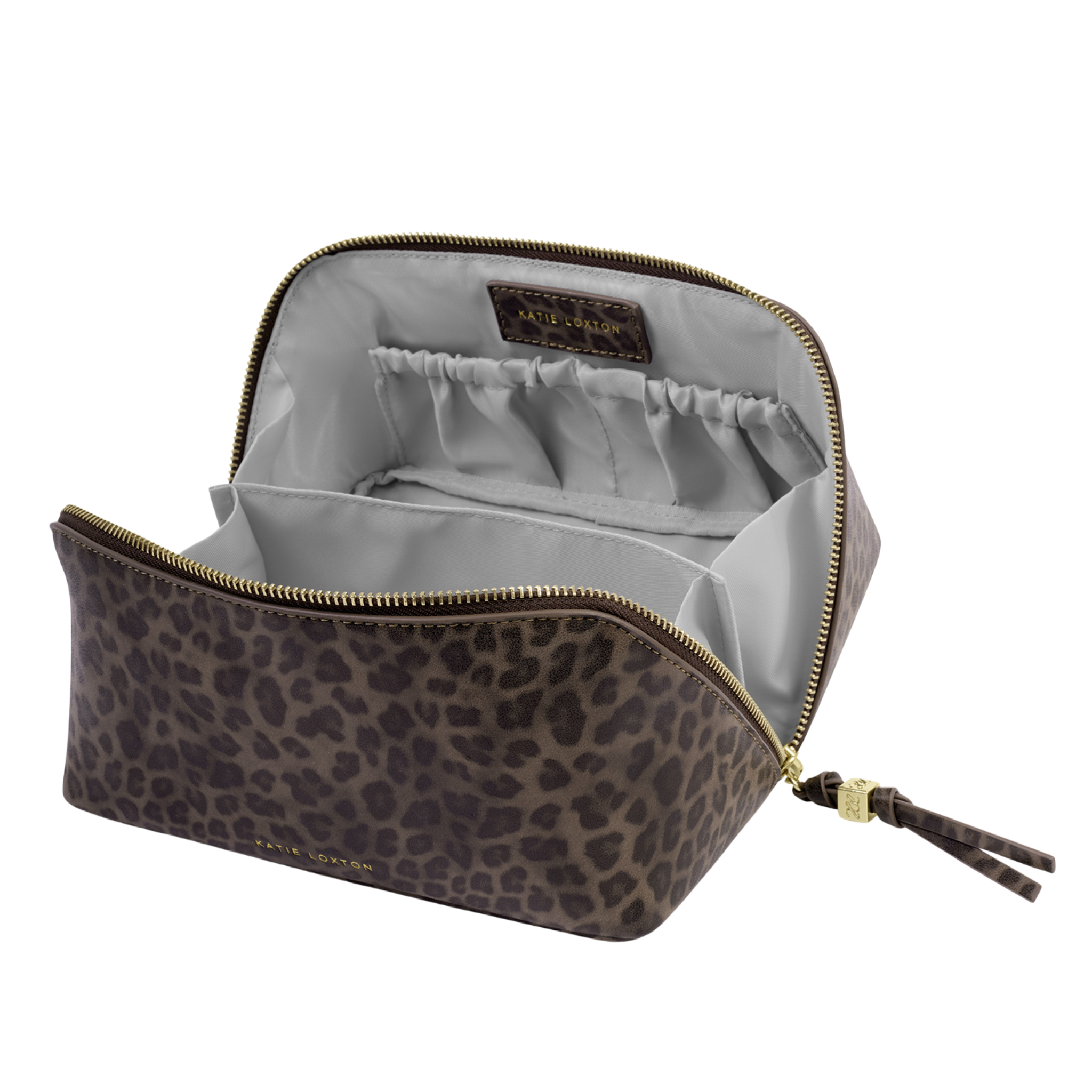Womens Katie Loxton Leopard Soho Medium Wash Bag
