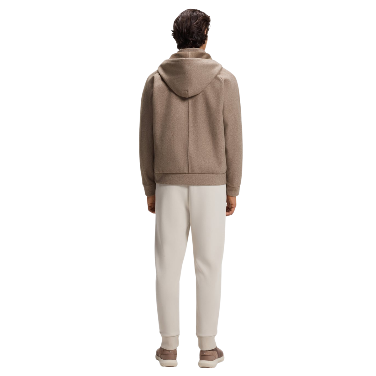 Mens BOSS Light Brown SW_Transit HD FZ Zip Hoodie
