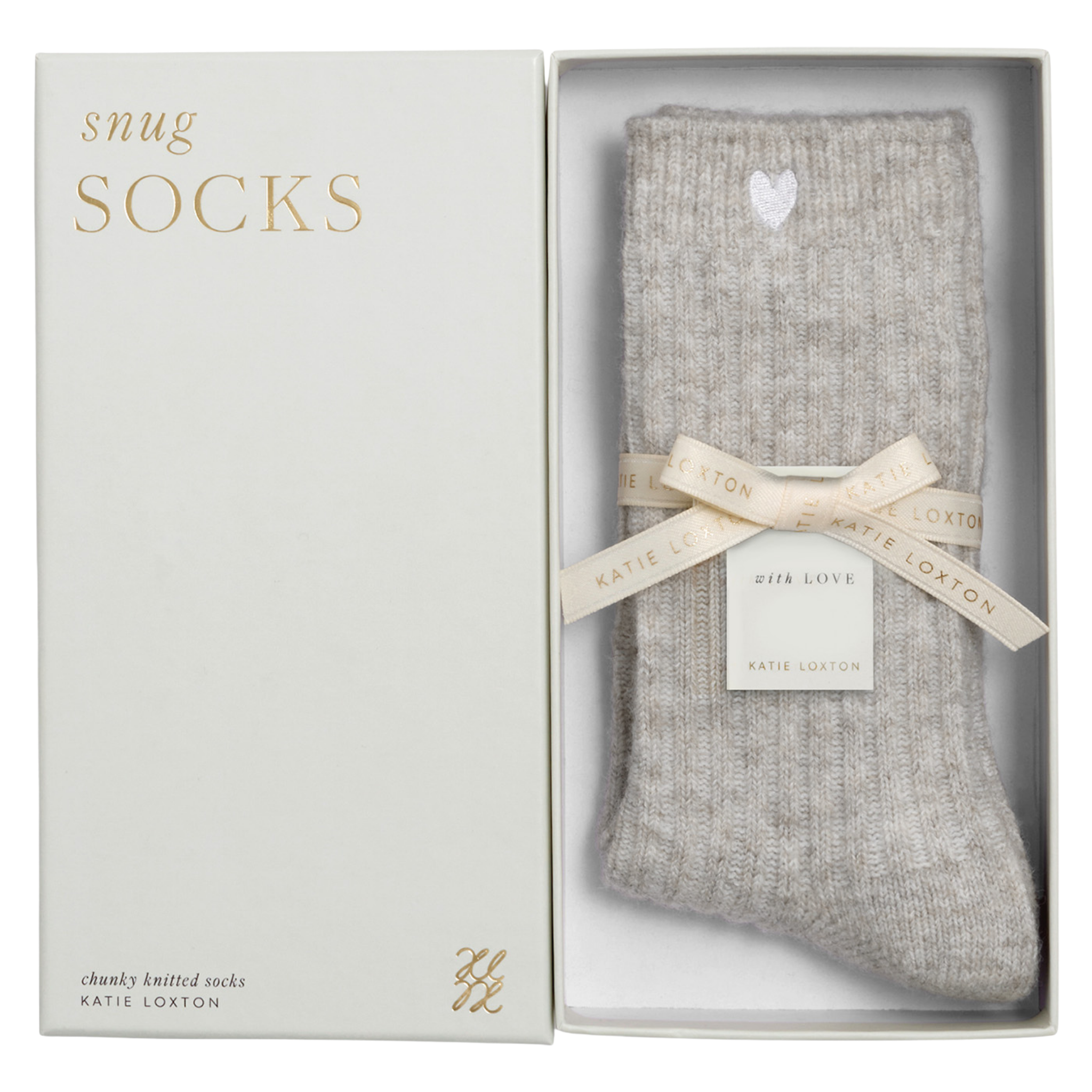 Womens Katie Loxton Mink Heart Gift Boxed Socks