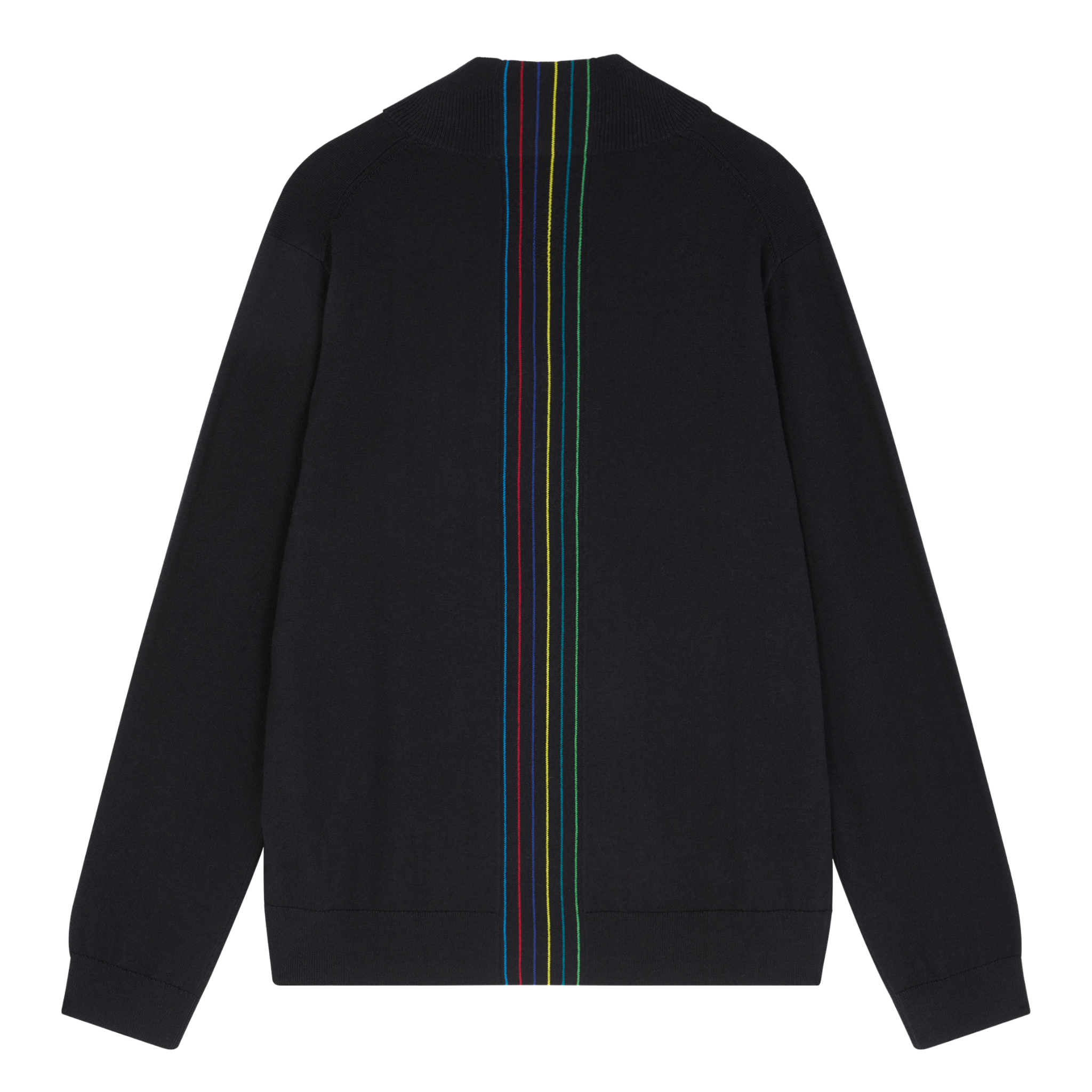 Mens Paul Smith Black Sports Stripe Half Zip Knit Jumper